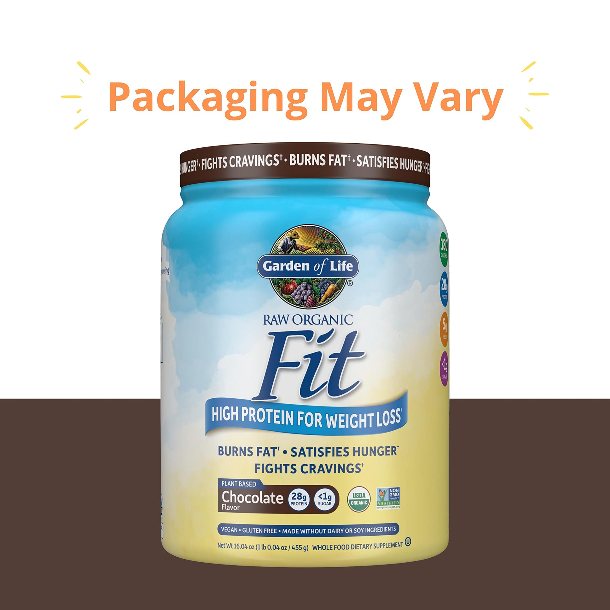 Garden of Life Raw Organic Fit Vegan Protein Powder Chocolate, 28g Plant Based Protein Garden of Life uk supplements
