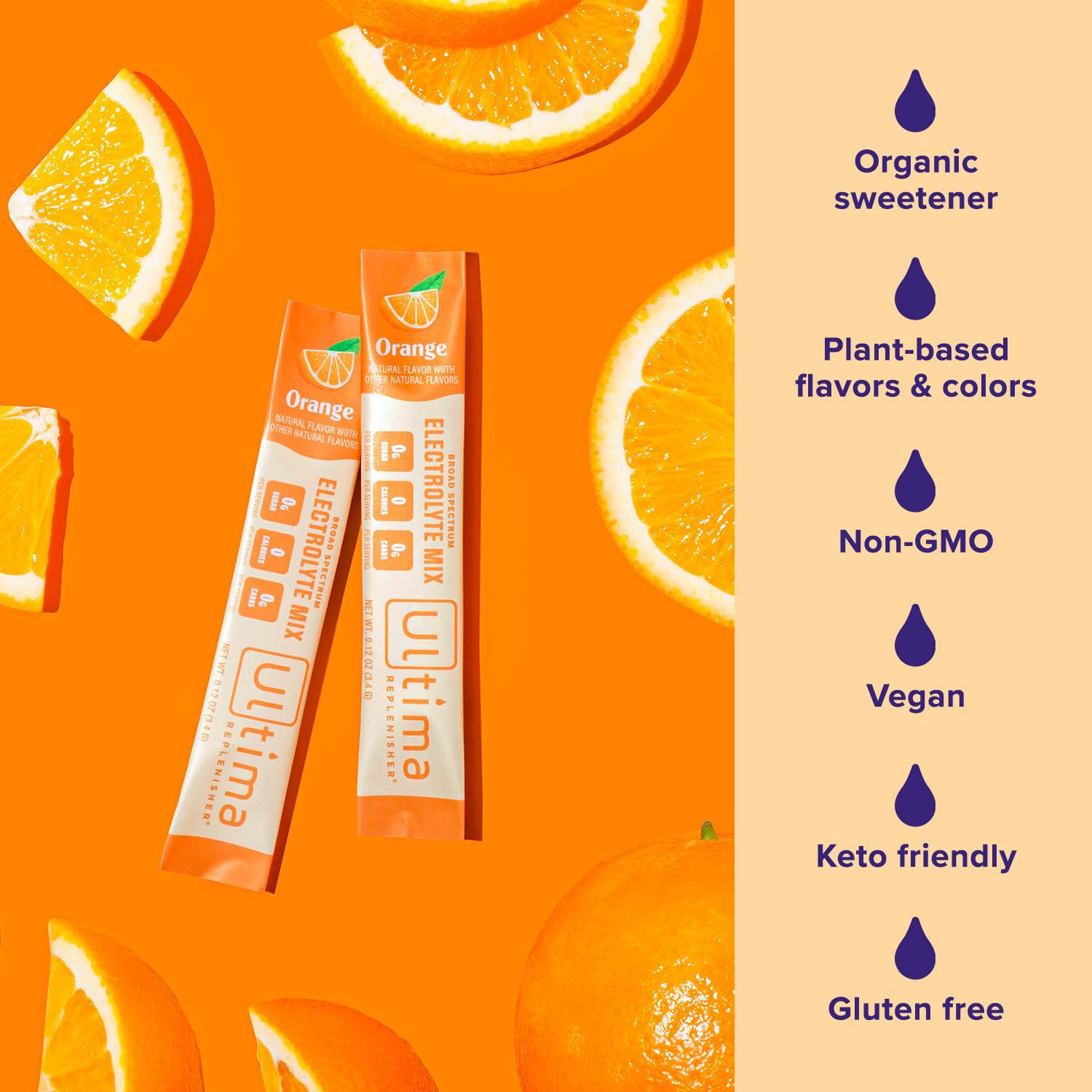 Ultima Replenisher Daily Electrolyte Drink Mix – Orange, 20 Stickpacks – Hydration Ultima Replenisher uk supplements