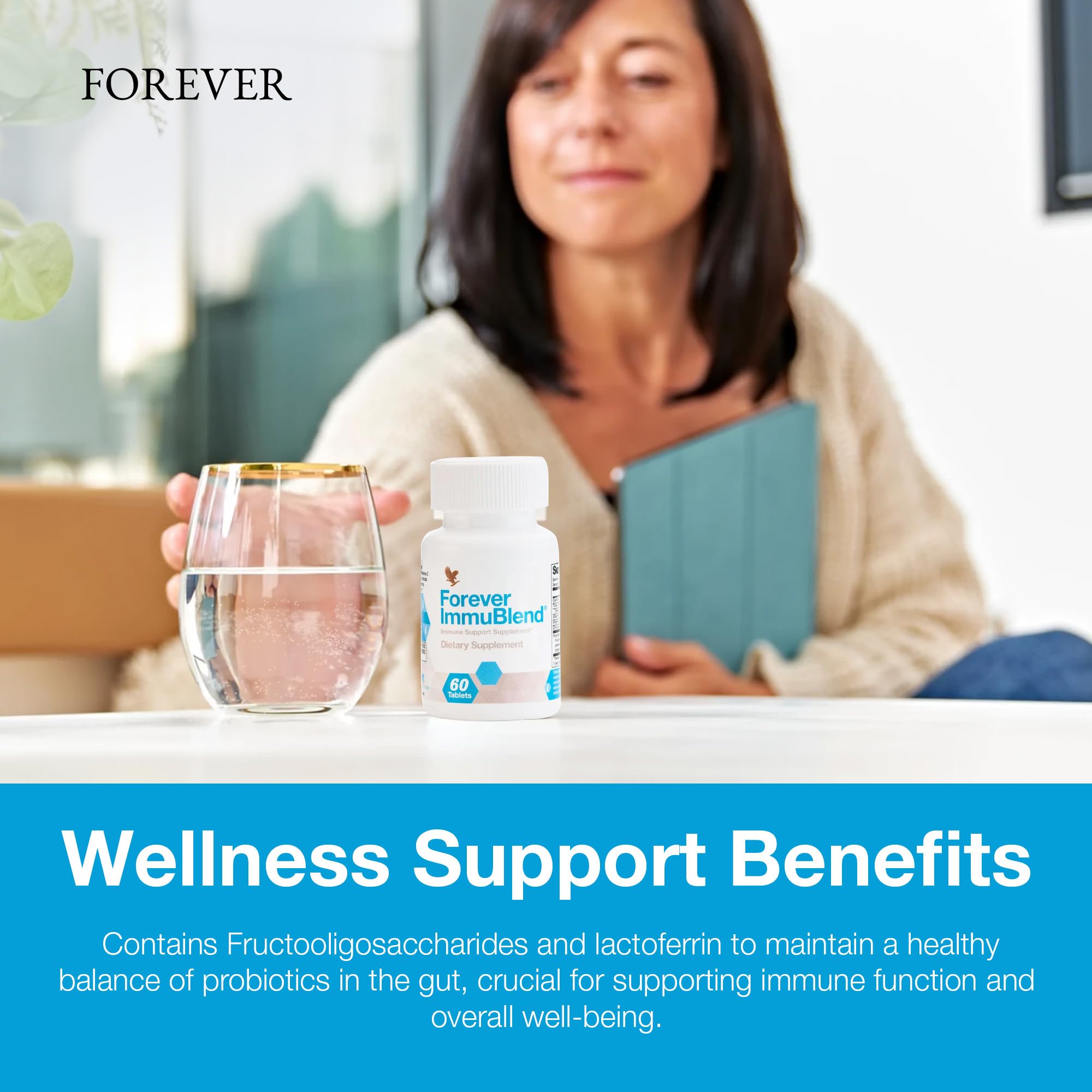 Forever Living - Forever ImmuBlend® Immune Support Supplement – Includes Botanicals, Vitamins D & C, Maitake & Shiitake Mushrooms – 60 Tablets Forever Living Products uk supplements