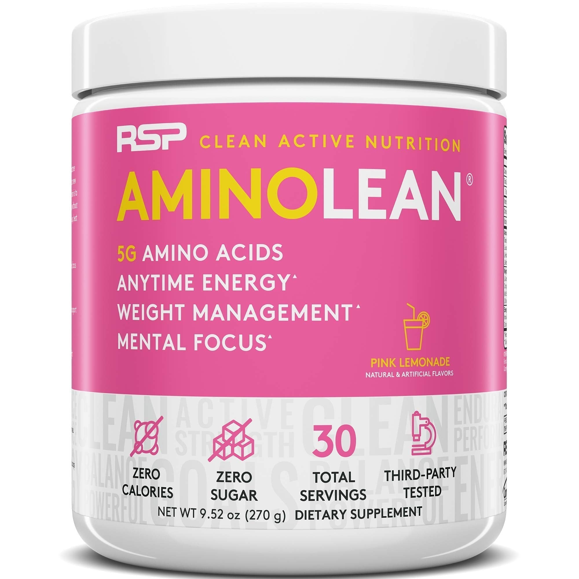 RSP NUTRITION AminoLean Pre Workout Energy (Pink Lemonade 30 Servings) RSP NUTRITION uk supplements