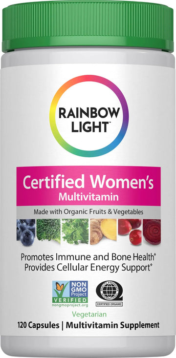 Rainbow Light Multivitamin for Women | 120 Capsules | with Organic Fruits and Vegetables | Vegetarian, Non-GMO Rainbow Light uk supplements