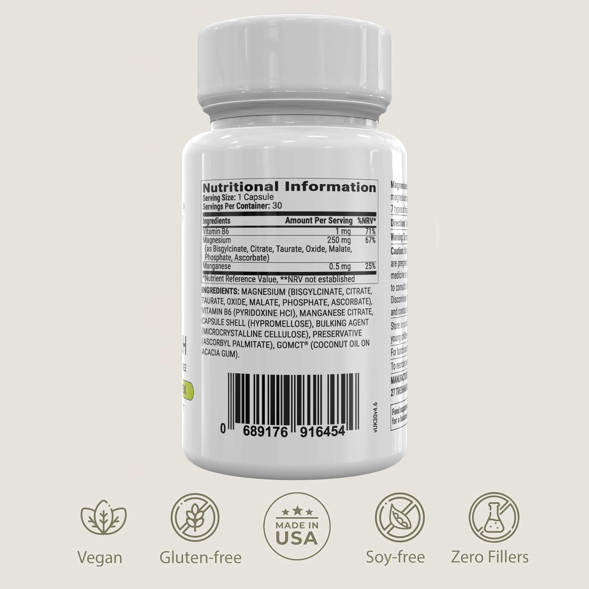 BIOptimizers Magnesium Breakthrough Supplement with 500mg - 7 Forms of Magnesium: Glycinate, Malate, Citrate, and More - Natural Support for Sleep and Cognitive Function -30 Capsules- Calming Vitamins BIOptimizers uk supplements