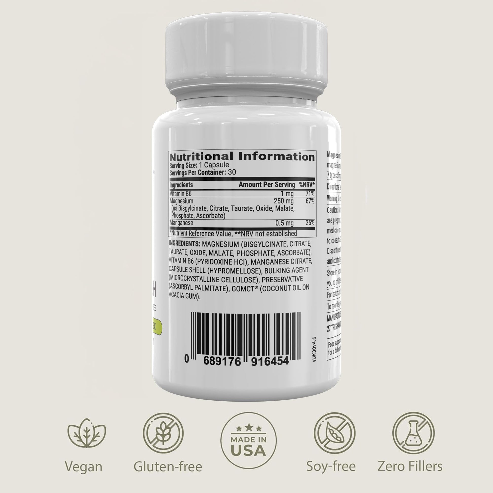 BIOptimizers Magnesium Breakthrough Supplement with 500mg - 7 Forms of Magnesium: Glycinate, Malate, Citrate, and More - Natural Support for Sleep and Cognitive Function -30 Capsules- Calming Vitamins BIOptimizers uk supplements