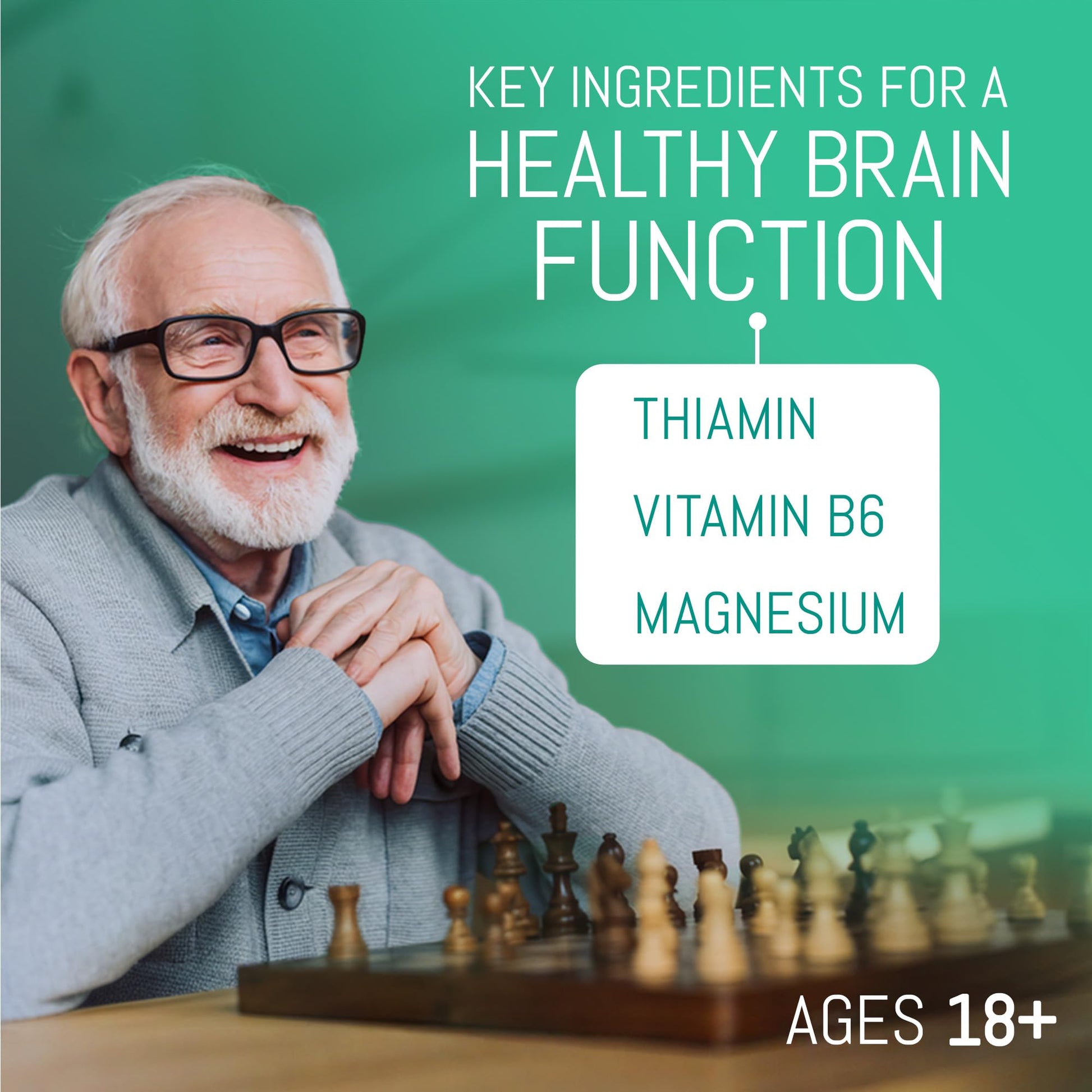 FITINA Brain Supplement with Vitamin B6 & Thiamine for Memory, Focus and Cognitive Support | High-Dose B Vitamins for Nervous System Brain Health, Daily Formula for Adults, 100 Tablets (1-Pack) Fitina uk supplements