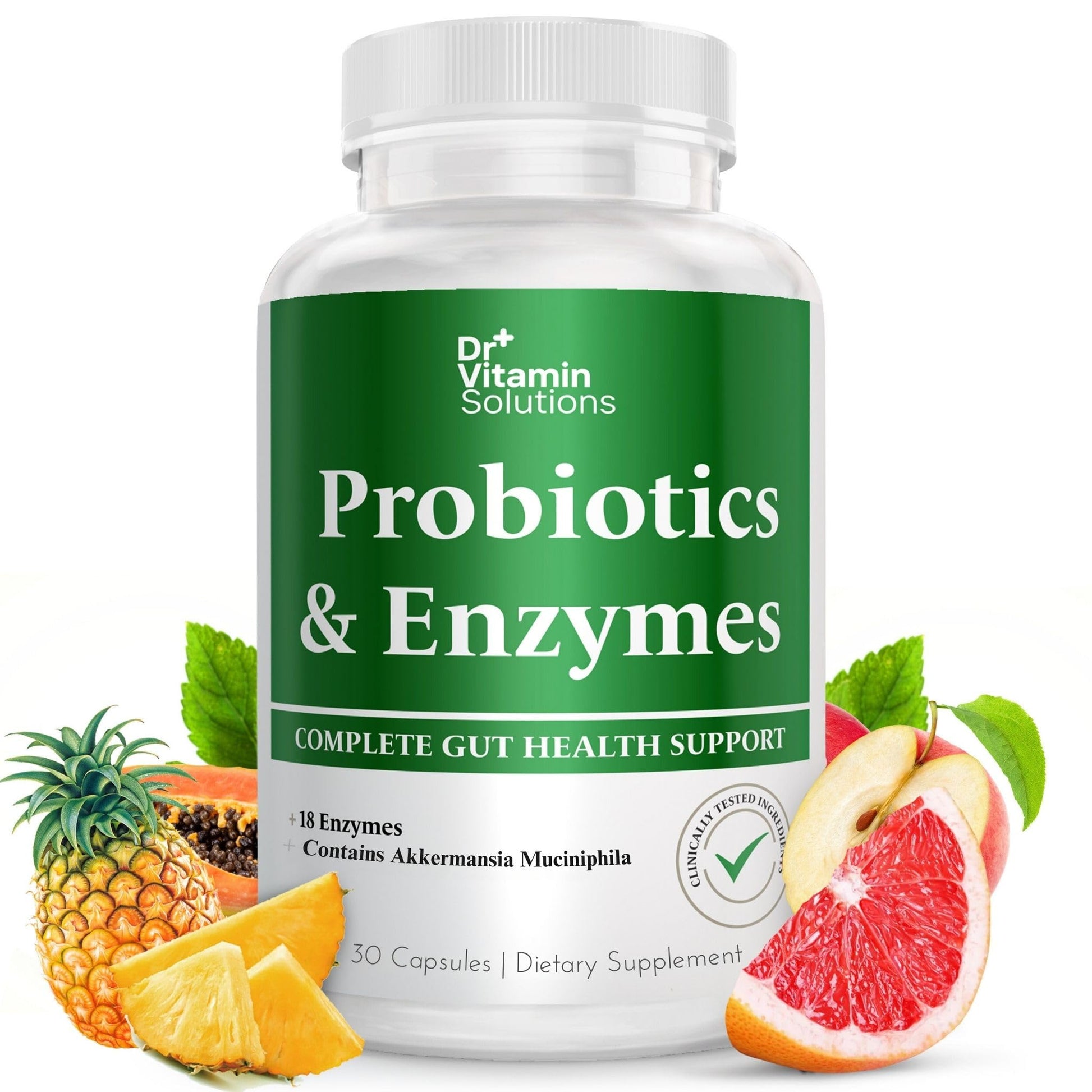 GLP-1 Support Enzymes, Pre & Probiotics for Digestive Health, Berberine Weight Loss Support, Akkermansia Muciniphila for Women & Men | Gut Health, Bloating Relief, 30 Ct DR VITAMIN SOLUTIONS uk supplements