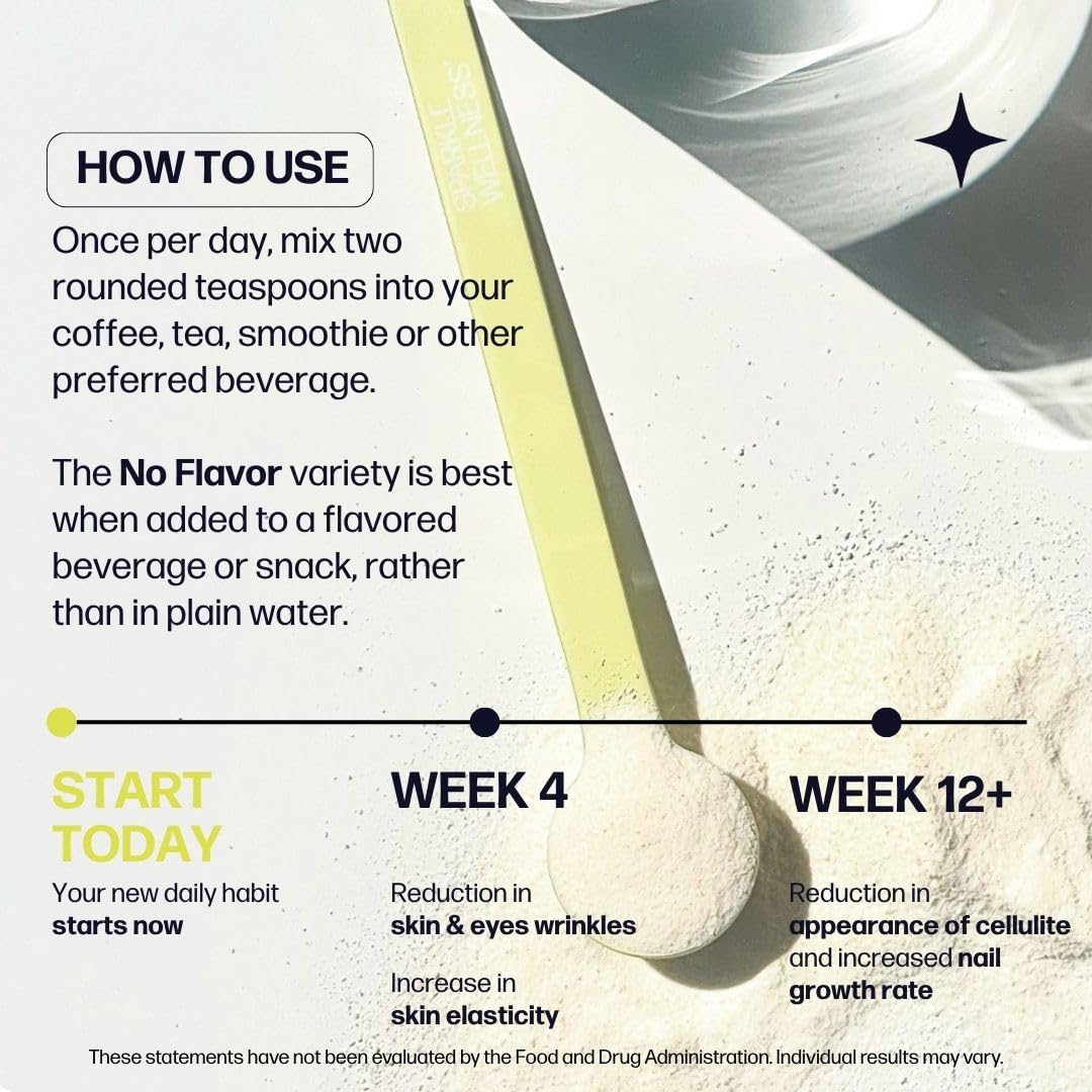 Sparkle Wellness VERISOL Bioactive Hydrolyzed Collagen Peptides | Collagen Powder Supplement with Vitamin C & Hyaluronic Acid for Hair, Skin, and Nail Health | Skin Boost Plus (No Flavor) [30-Serves] Sparkle Wellness uk supplements