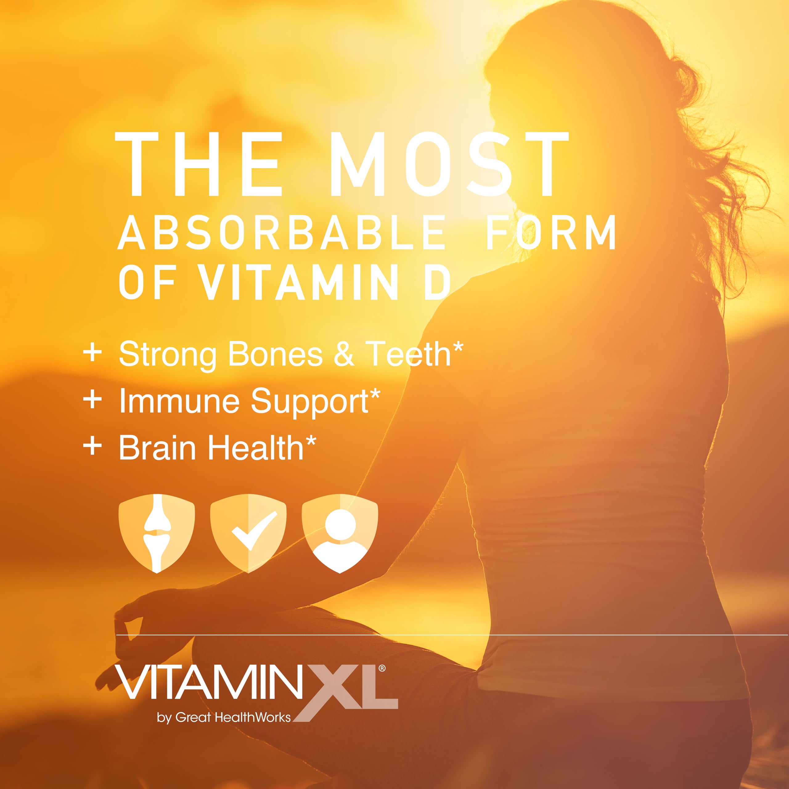 OmegaXL VitaminXL D3 High Potency Daily Vitamin D 5000 IU 125mcg Immune Support Supplement - Promotes Healthy Muscle Function & Strong Bones - Non-GMO, Gluten-Free - 30 Softgels OmegaXL uk supplements