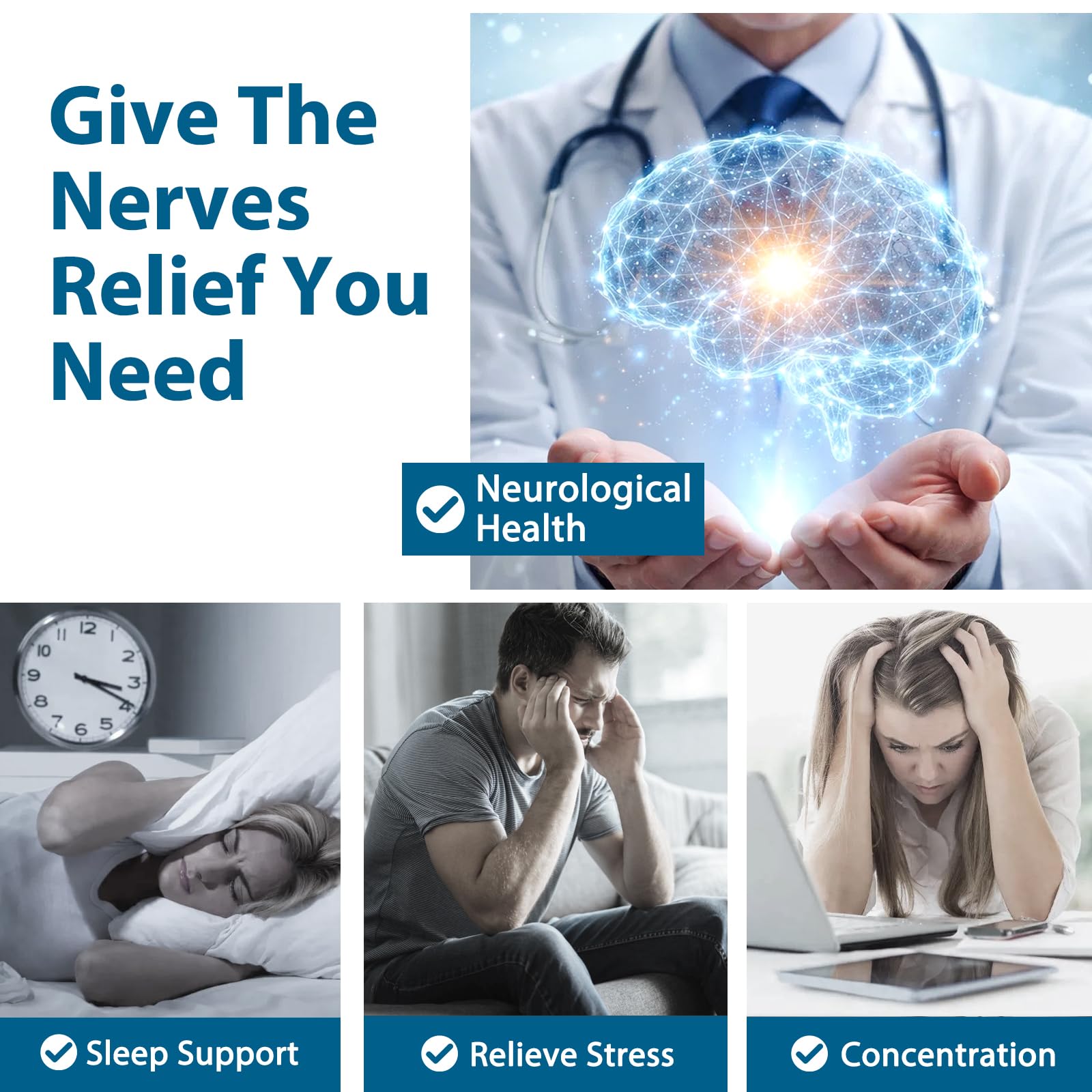 DQQI Migraine Relief Supplement | 120 Capsules Liposomal Neurological Health Formula with Magnesium Glycinate, Riboflavin (Vitamin B2) & Feverfew | Daily Brain Function DQQI uk supplements