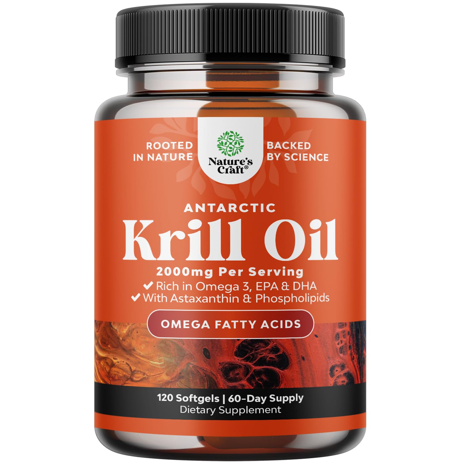 Antarctic Krill Oil 2000mg Softgels Per Serving - Omega 3 Krill Oil Supplement Natures Craft uk supplements