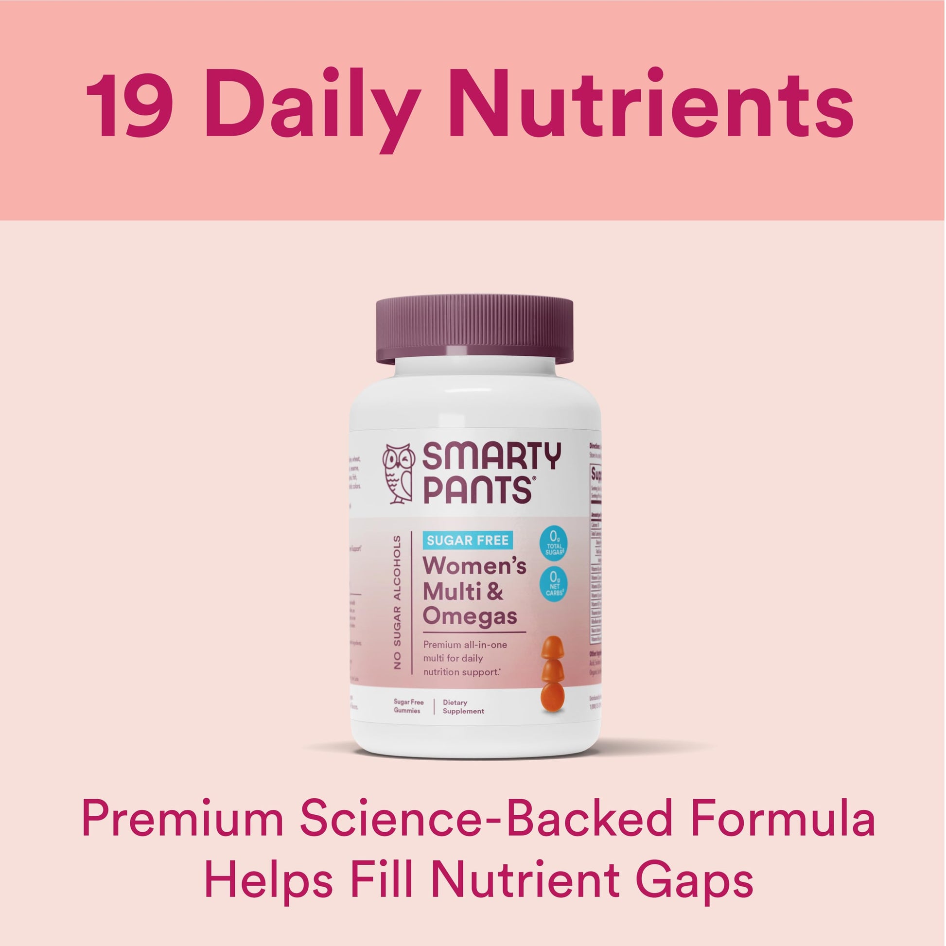 SmartyPants Women's Multivitamin Gummies, Sugar Free: Biotin, Methylfolate, Omega 3 (ALA), Vitamin D3, C, Vitamin B12 SmartyPants uk supplements