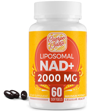 Cuerpo Sano 2000 MG NAD Supplement, Liposomal NAD+ with High Absorption, More Efficient Than Nicotinamide Riboside, Pure & Plus Boosting Supplement, Aging Defense, Metabolism & Cellular, 60 softgels Cuerpo Sano uk supplements