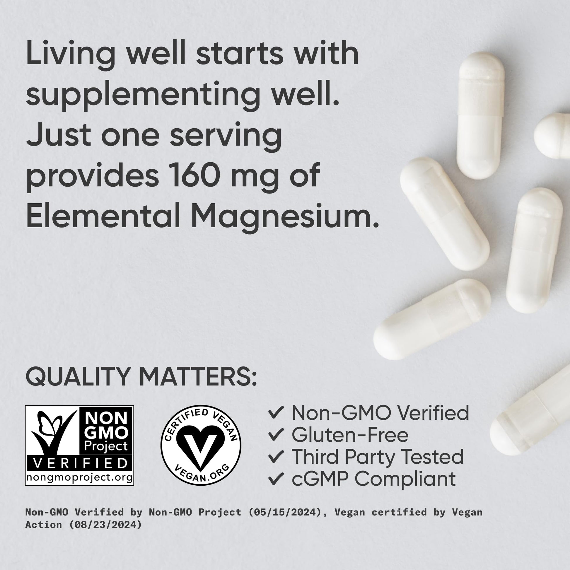 Sports Research® Magnesium Glycinate - Supports Restful Sleep & Enzymatic Processes - 160 mg Chelated Magnesium - Vegan Capsule - 90 Count Sports Research uk supplements