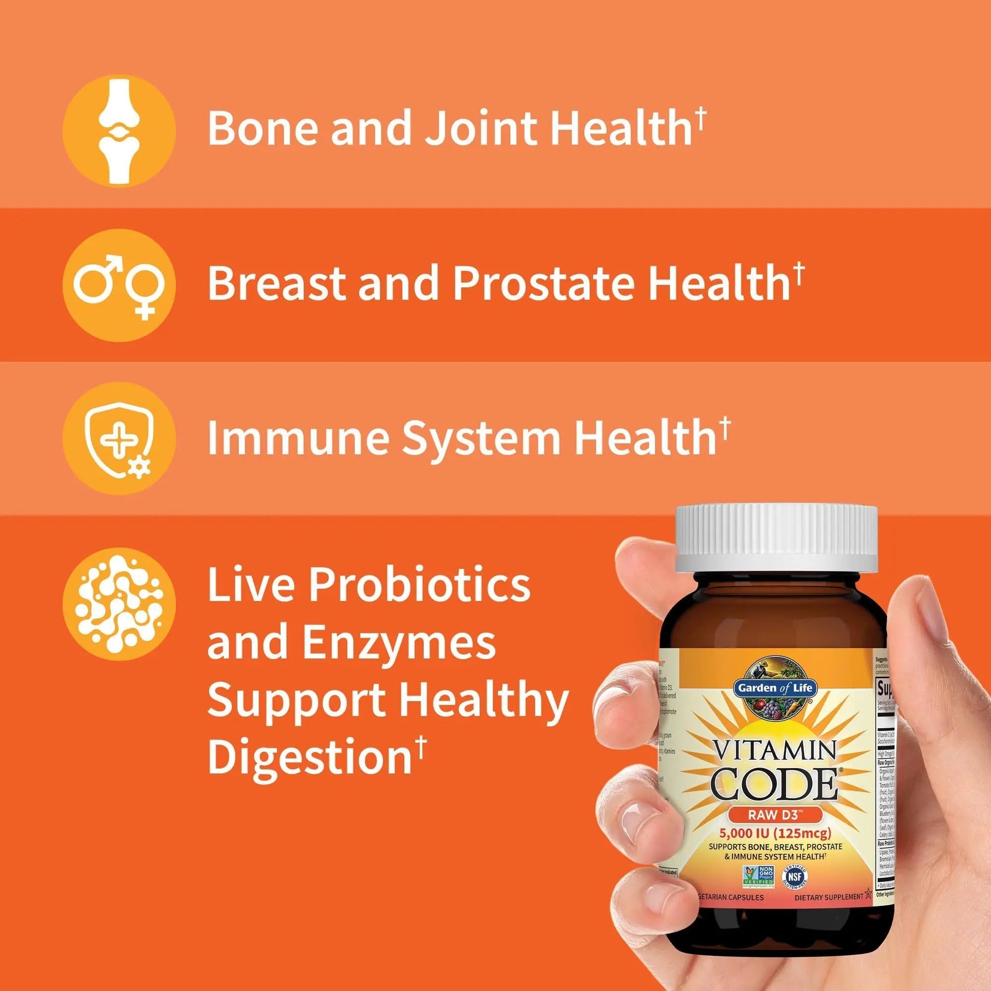Garden of Life Organics Women's Once Dail,y 60ct & Vitamin Code Vitamin D3 5,000IU, 60ct Garden of Life uk supplements
