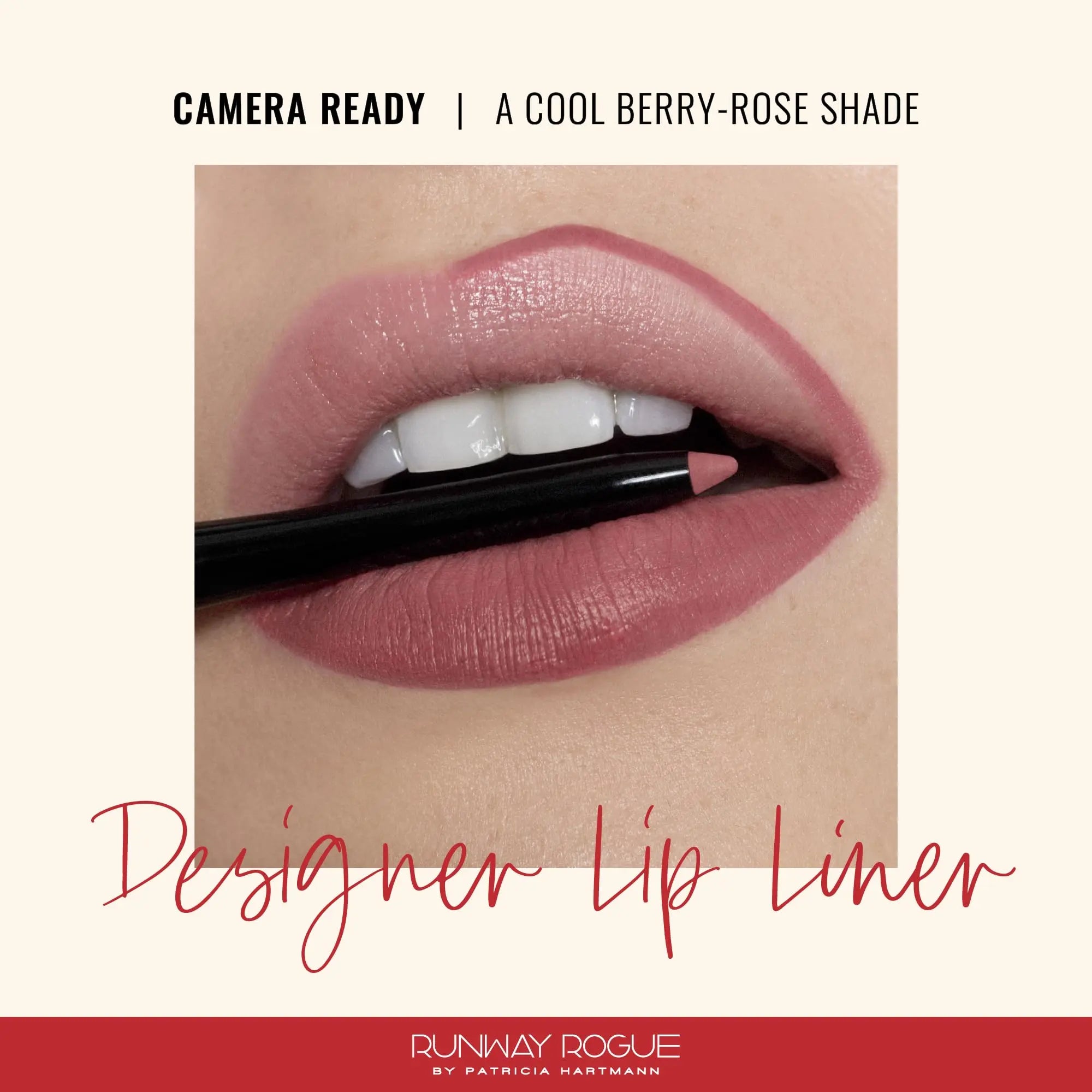 Runway Rogue Designer Liner Lip Pencil, Matte Cool Berry-Rose Lip Liner Pencil and Lip Liner Sharpener, ‘Camera Ready’ Runway Rogue uk supplements