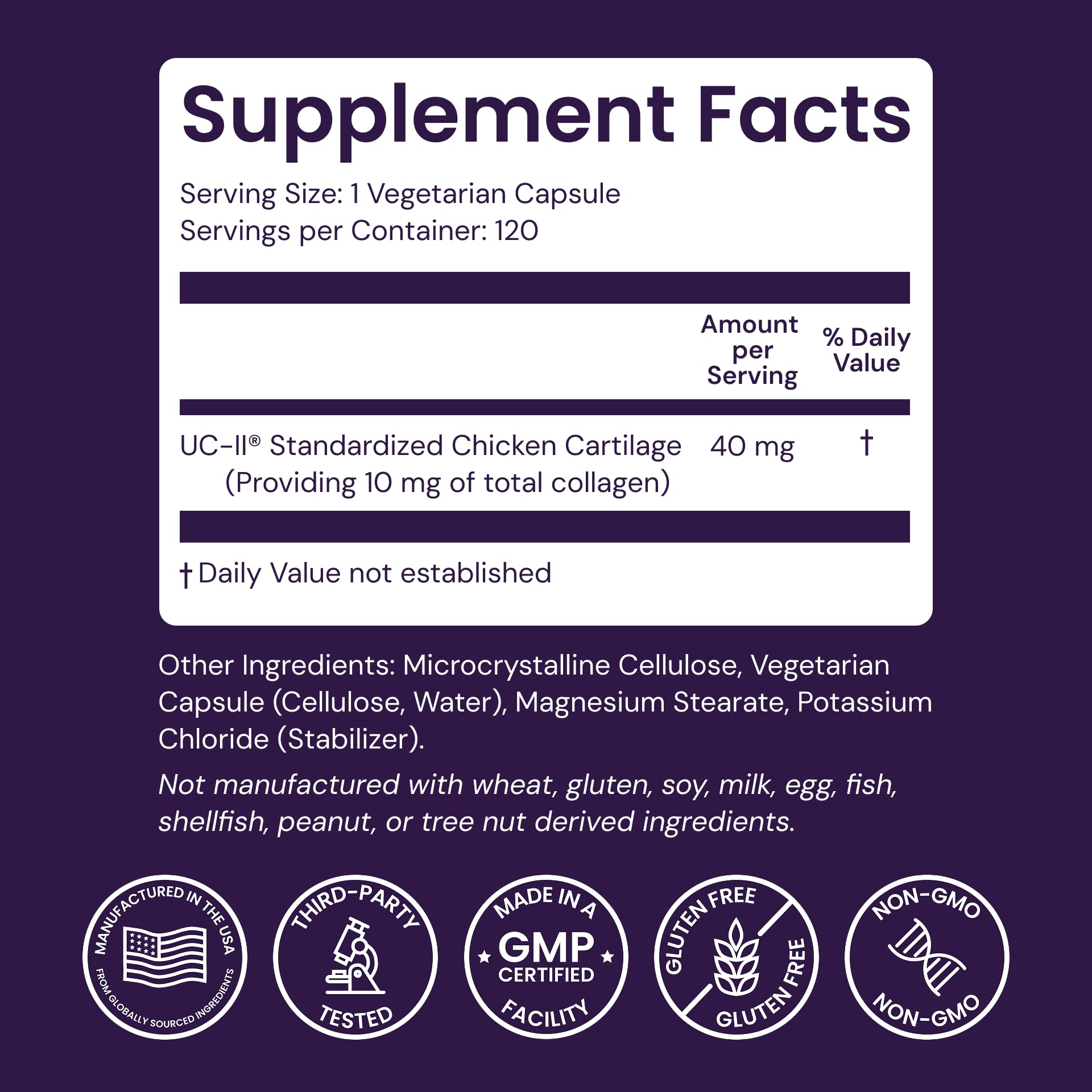 Healthy Origins UC-II 40 mg (Undenatured Type II Collagen, Non-GMO, Gluten Free, Joint Support), 120 Veggie Caps Healthy Origins uk supplements