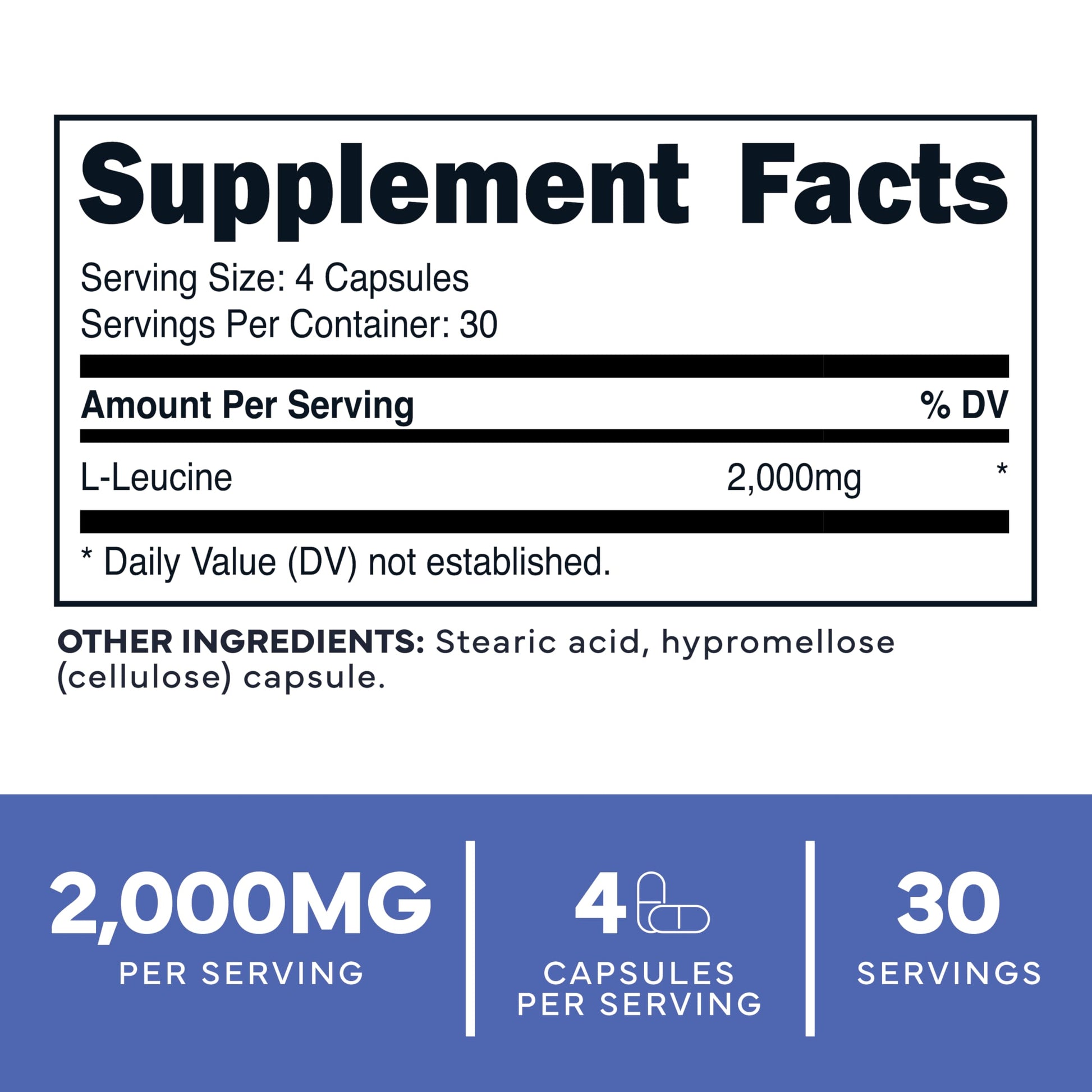 Type Zero L-Leucine Capsules (2000mg per Serving) 120 Capsules - 30 Servings Type Zero uk supplements