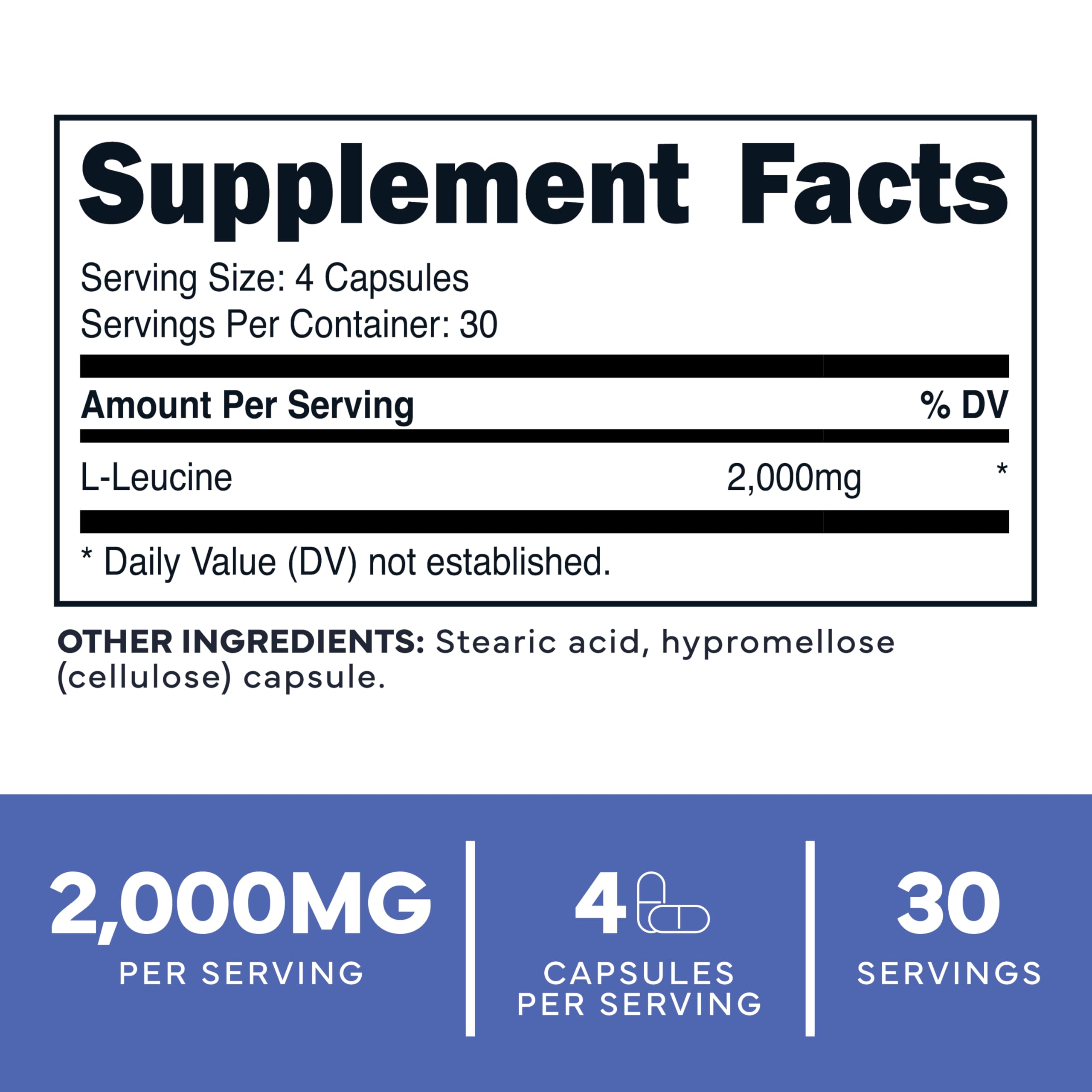 Type Zero L-Leucine Capsules (2000mg per Serving) 120 Capsules - 30 Servings Type Zero uk supplements