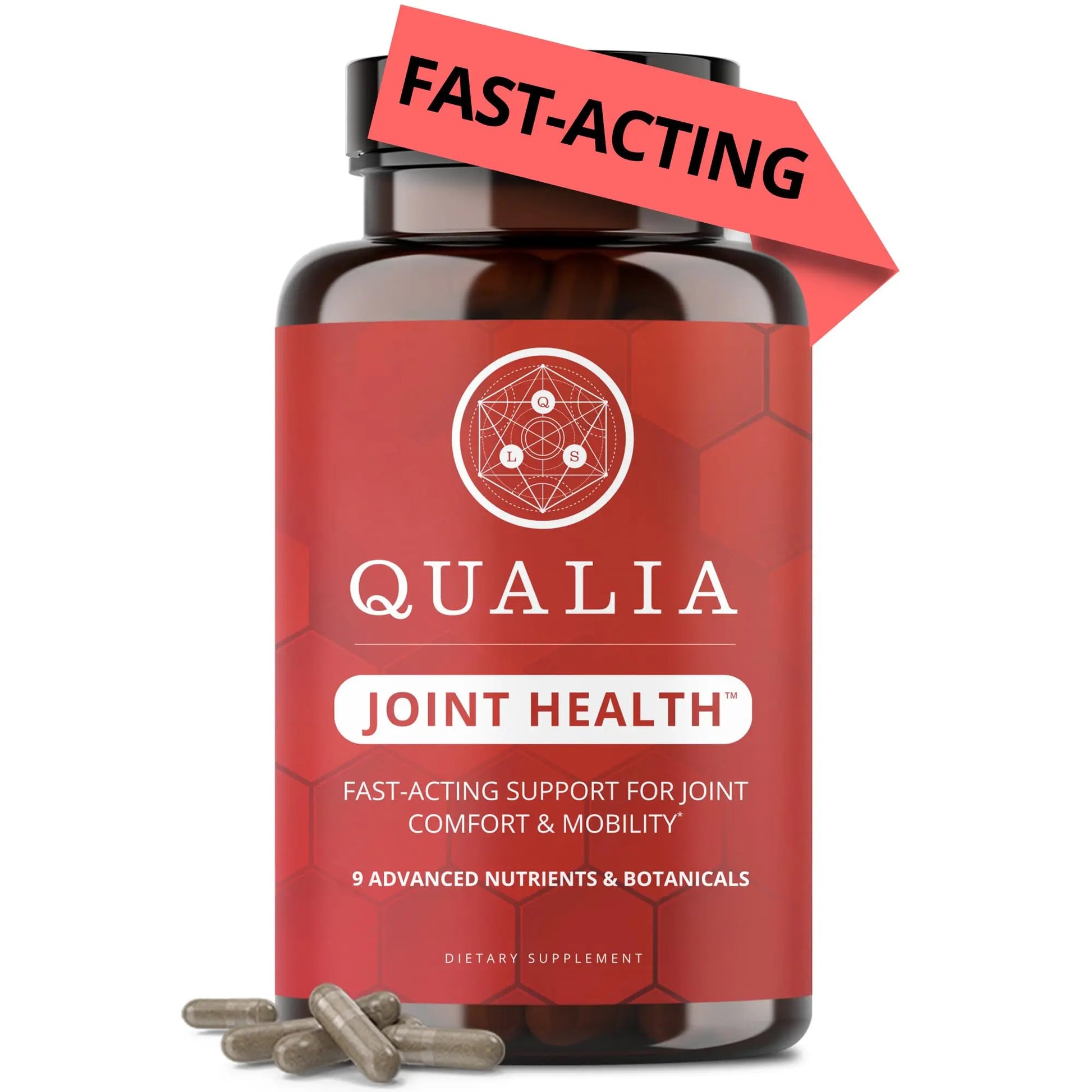 Qualia Joint Health 9 Advanced Joint Health nutrients: denatured Collagen, boswellia, tumeric, Boron, Ginger, L-carnitine. Cartilage Health, Tendon Strength, Healthy Joint Aging (1 Month Supply) QUALIA LIFE SCIENCES uk supplements