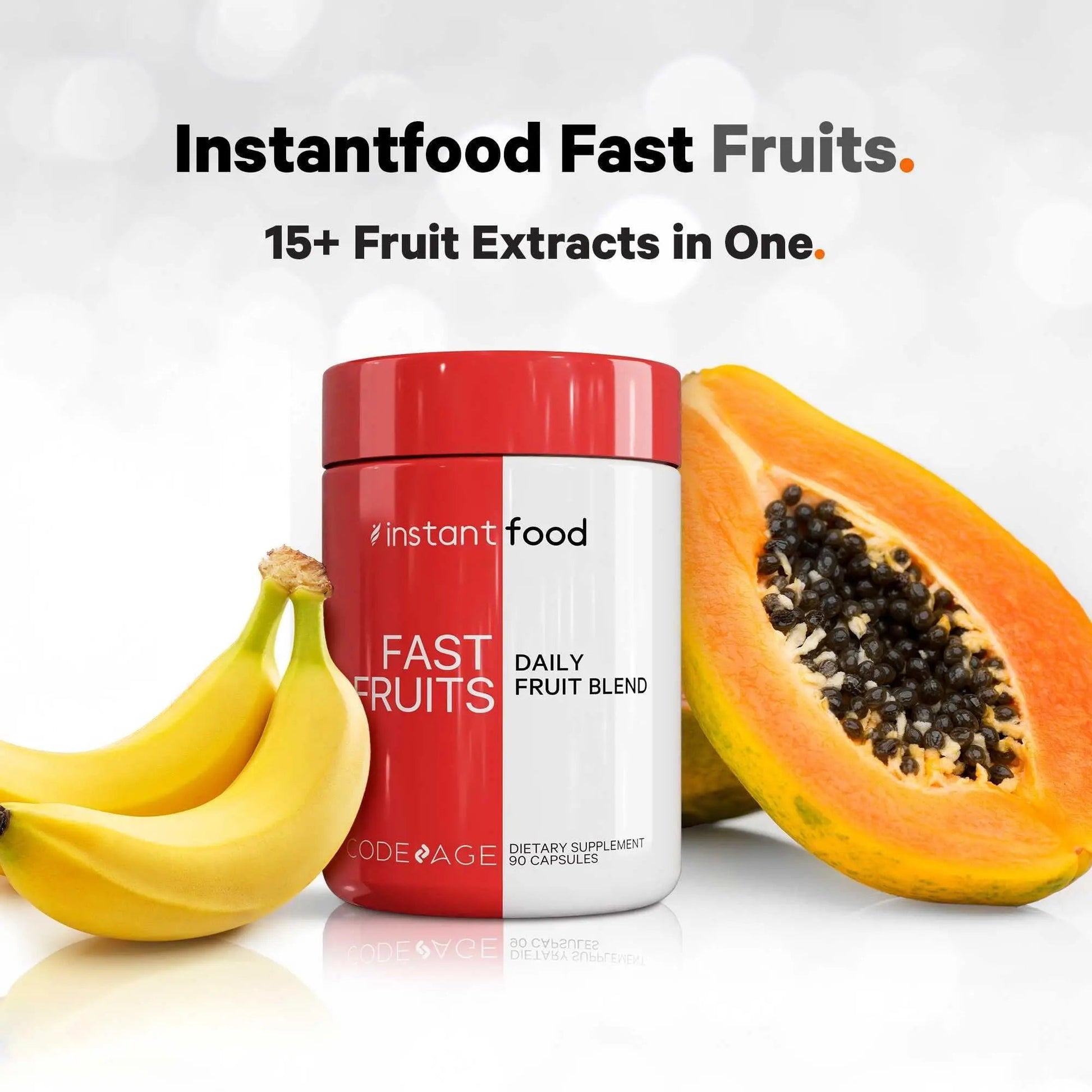 Codeage Instantfood Fast Fruits, Over 15 Fruits Powders Equivalent All-in-One, Vegan Daily Whole Food Vitamins - Berries, Antioxidant Polyphenols Codeage uk supplements