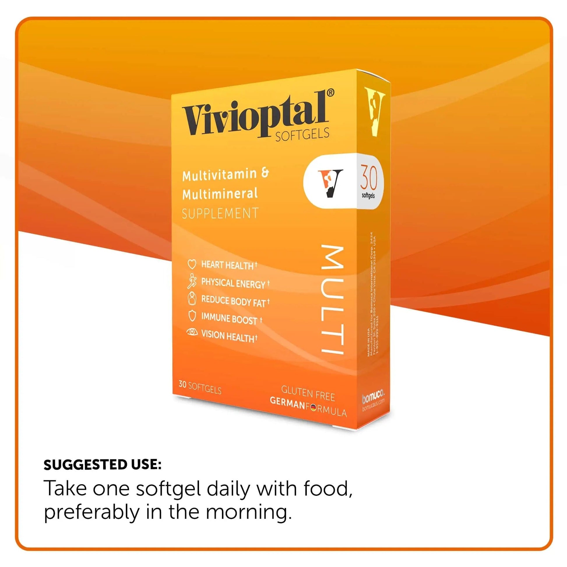 Vivioptal Multi, 30 Softgels, Multivitamin & Multimineral, Gluten Free, German Formula Vivioptal Vitamins uk supplements