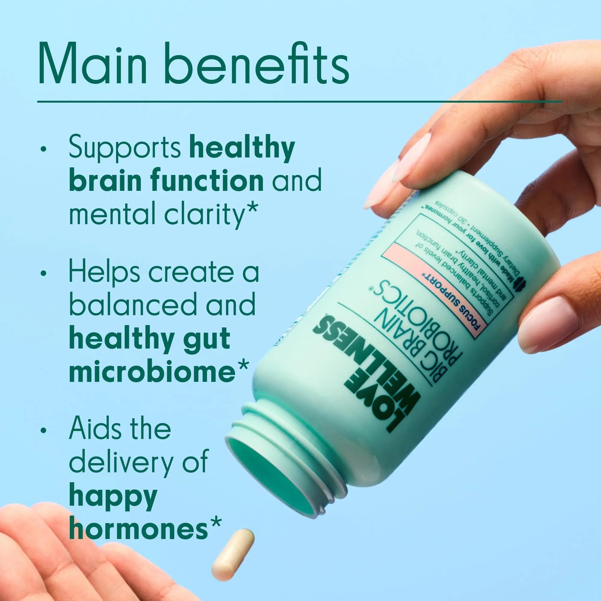 Love Wellness Daily Love Multivitamin & Big Brain Probiotics | Mind and Body Duo | Womens Vitamin and Probitoic Love Wellness uk supplements