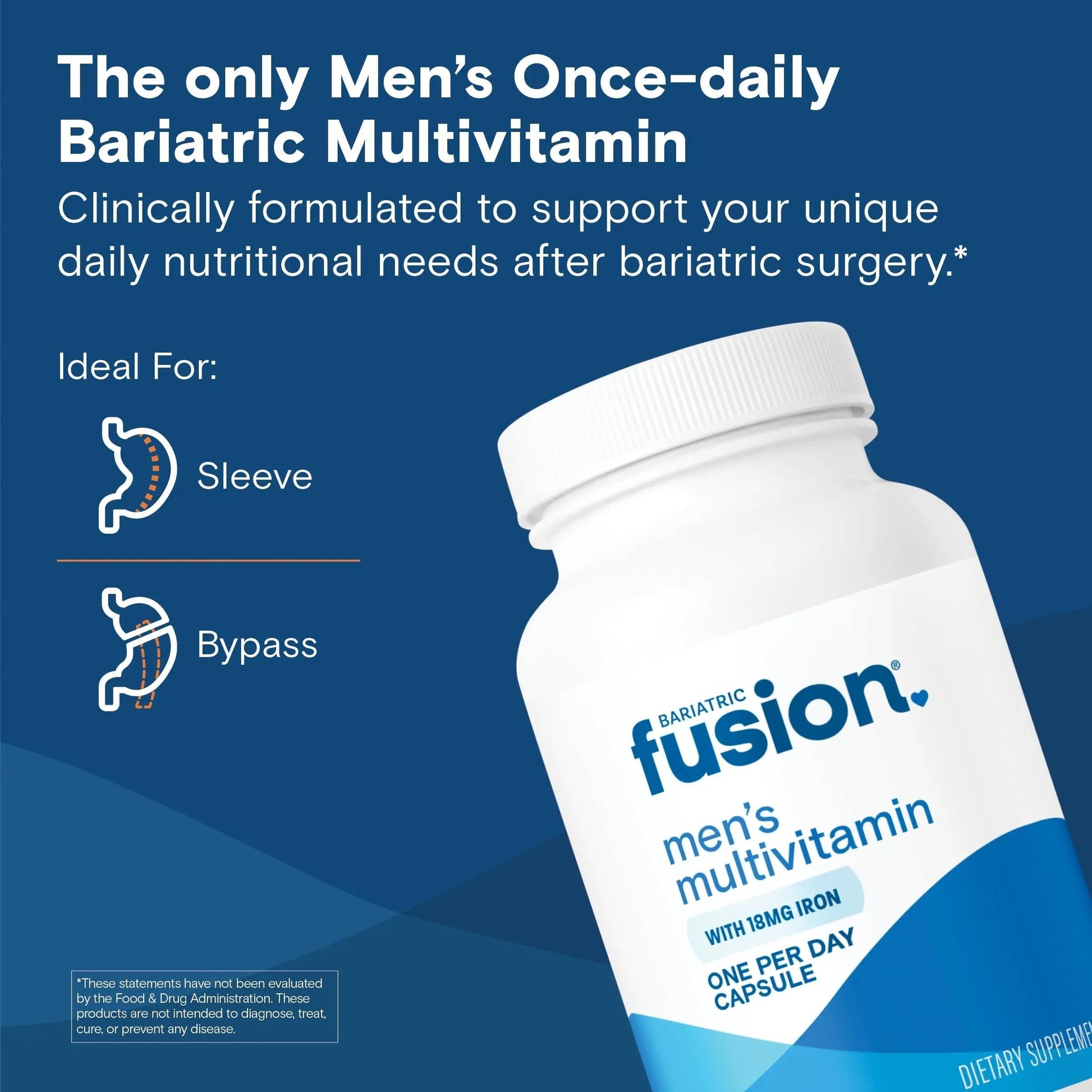 Bariatric Fusion One Per Day Bariatric Multivitamin with Iron for Men | with Prostate and Heart Support Vitamins* | Bariatric Fusion uk supplements