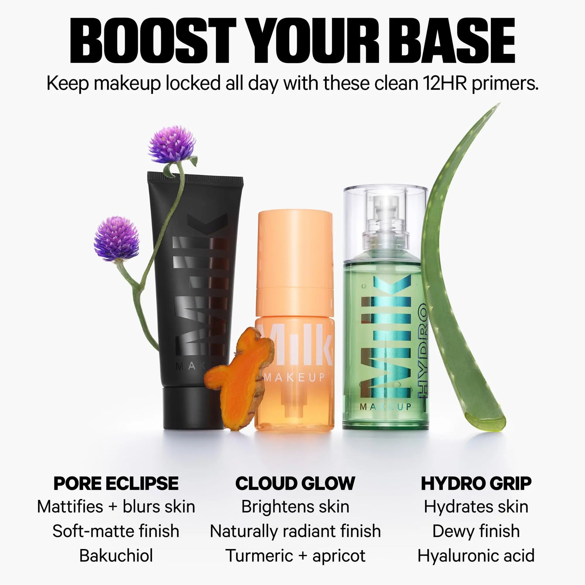 Milk Makeup Hydro Grip Primer with Hyaluronic Acid + Niacinamide – Hydrating Face Primer Grips Makeup for Up to 12 Hours – Silicone-Free, Lightweight Gel with Dewy Finish – 0.33 oz Milk Makeup uk supplements