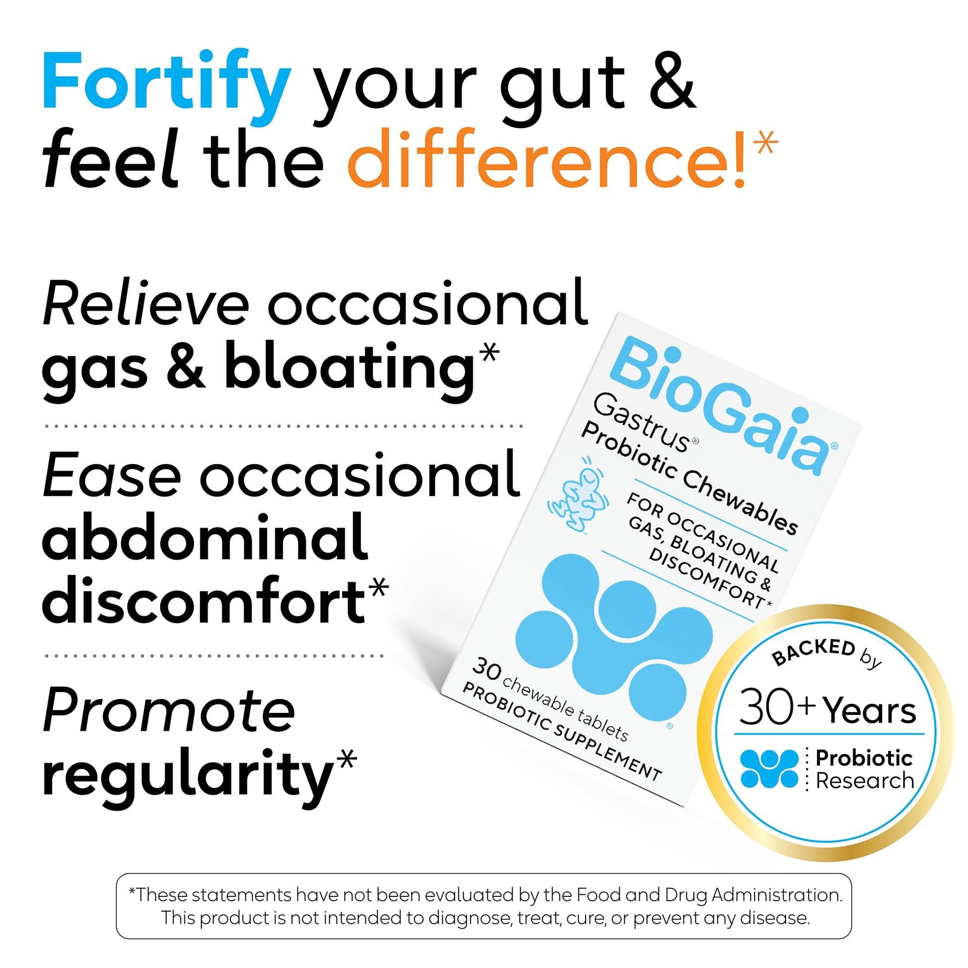 BioGaia Gastrus Gut Health Probiotic | Eases Abdominal Discomfort, Gas & Bloating | Promotes Regularity & a Healthy Gut | Contributes to a Balanced Microbiome | Backed by 30 Years of Research BioGaia uk supplements