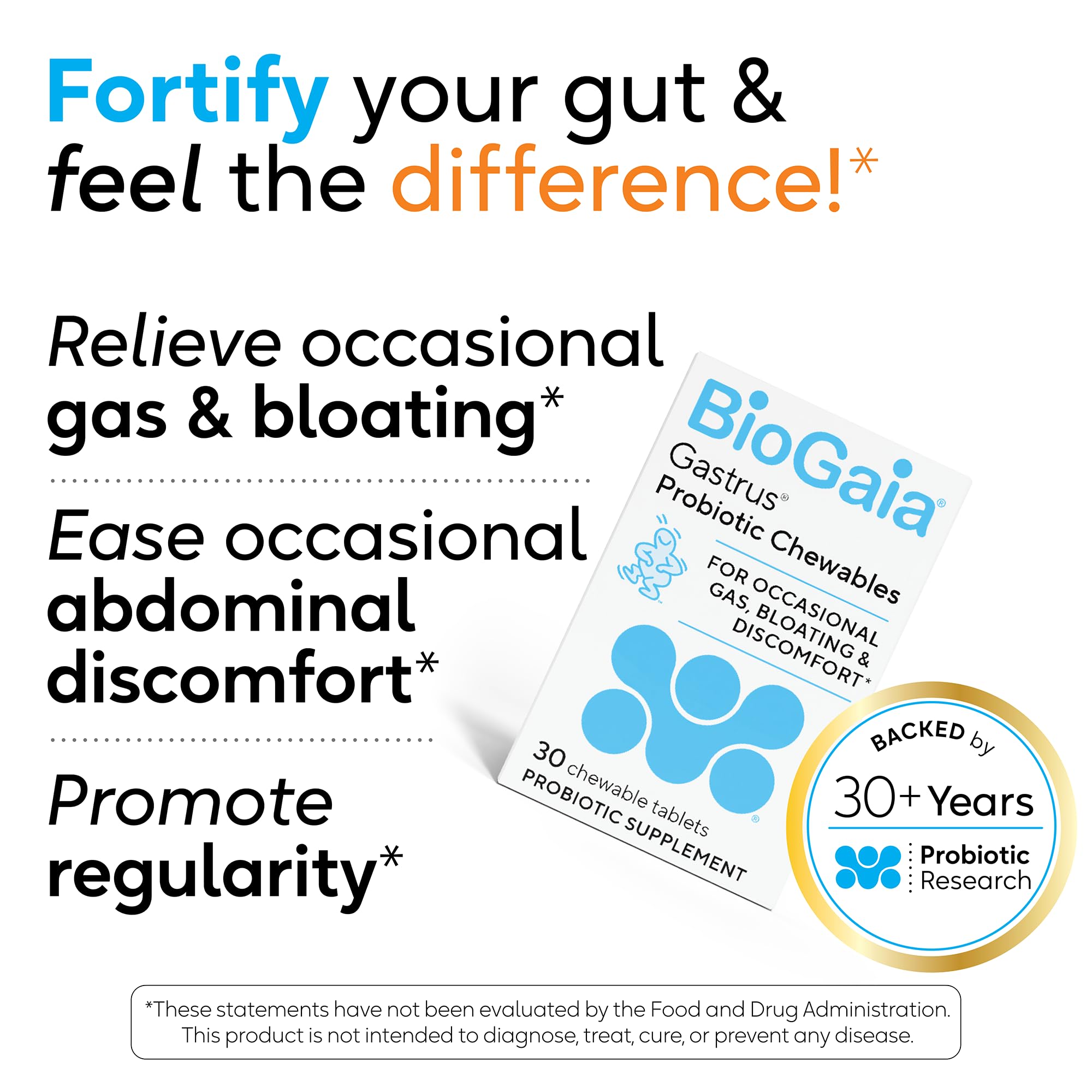 BioGaia Gastrus Gut Health Probiotic | Eases Abdominal Discomfort, Gas & Bloating | Promotes Regularity & a Healthy Gut | Contributes to a Balanced Microbiome | Backed by 30 Years of Research BioGaia uk supplements