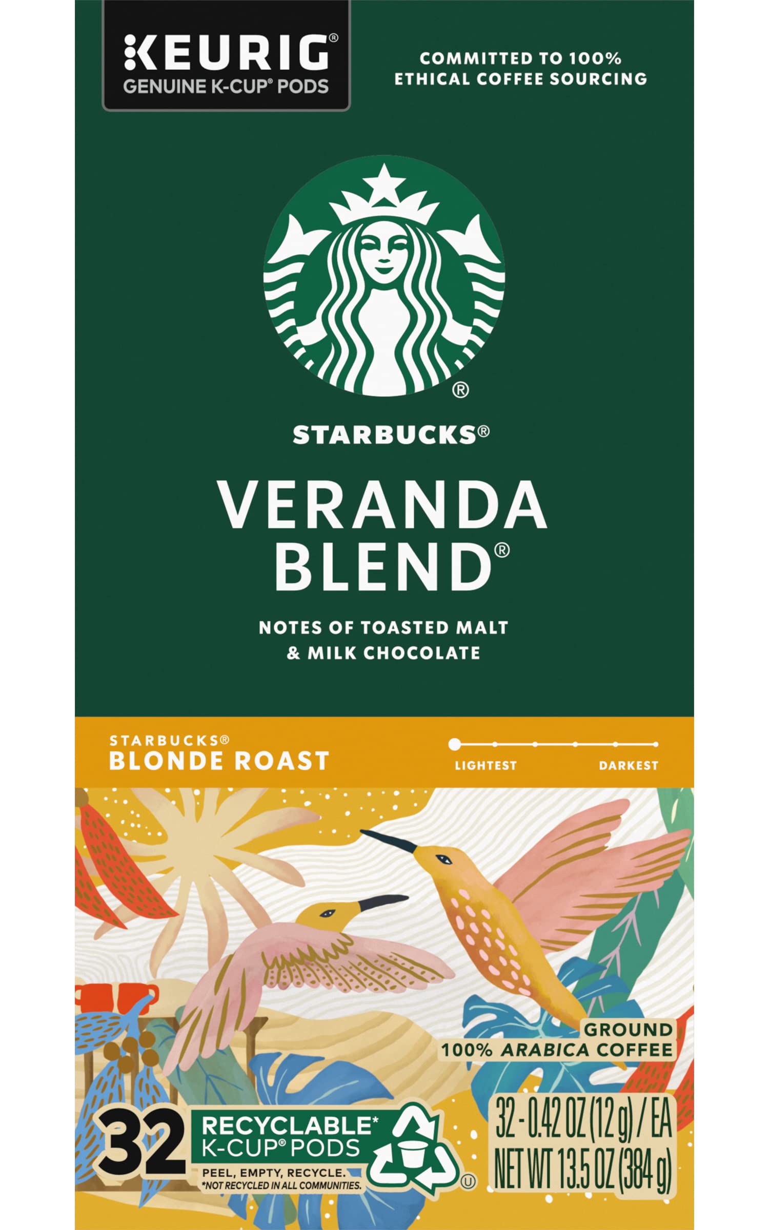 Starbucks Veranda Blend Coffee K-Cups,4/24 Pack-96 K-Cups Starbucks uk supplements