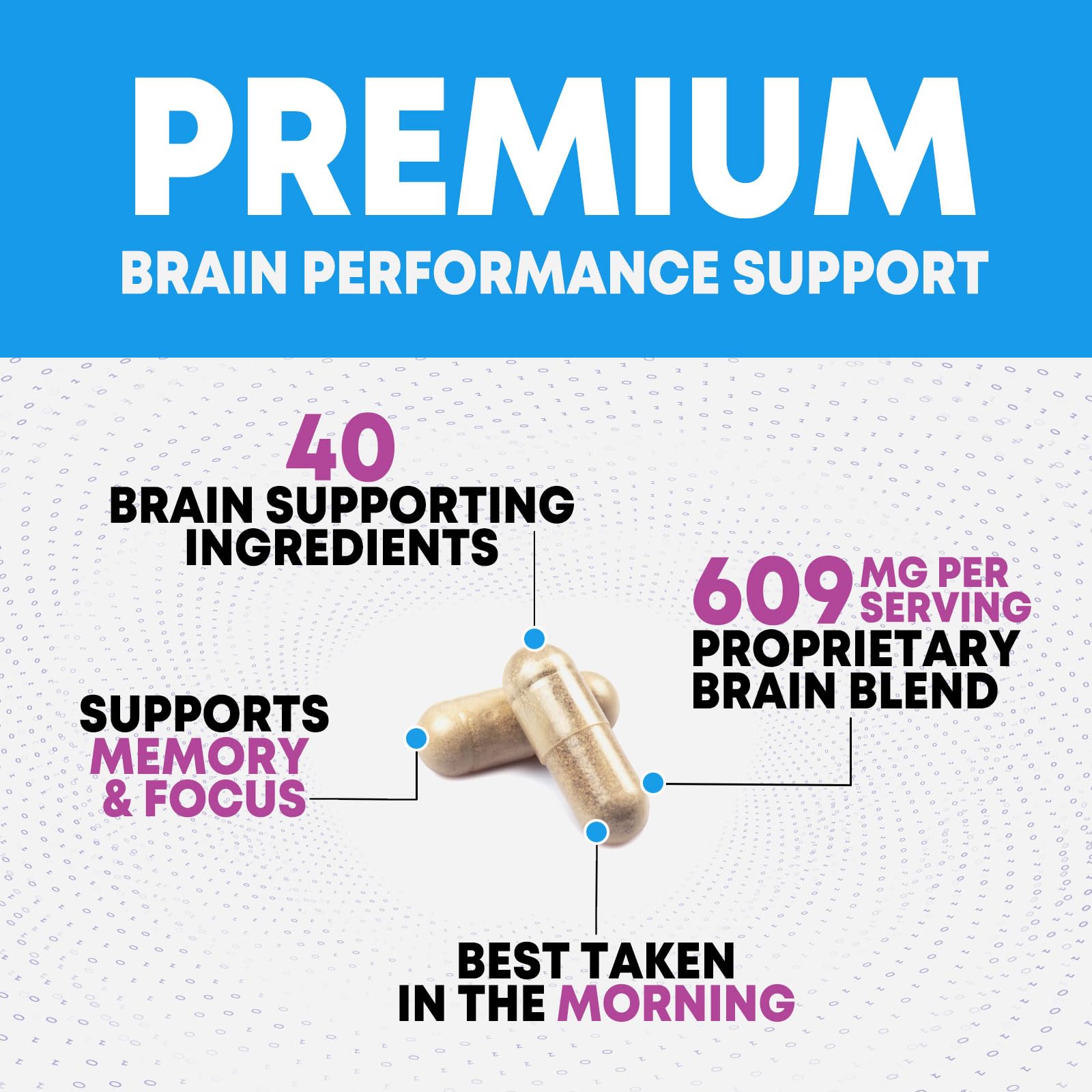 Brain Memory Supplement Pills - 3X Strength Nootropics for Concentration, Clarity & Focus Support - Brain Health Cognitive Vitamins with Bacopa, Phosphatidylserine & DMAE, Brain Booster - 240 Capsules Nature's Nutrition uk supplements