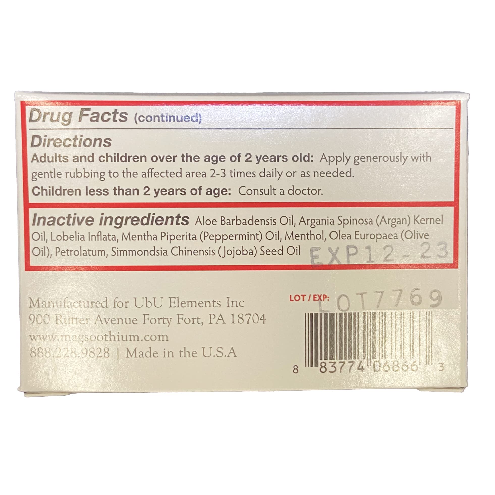 Magsoothium Original Recovery Balm- Magnesium Sulfate/Arnica Recovery Balm hephboard uk supplements