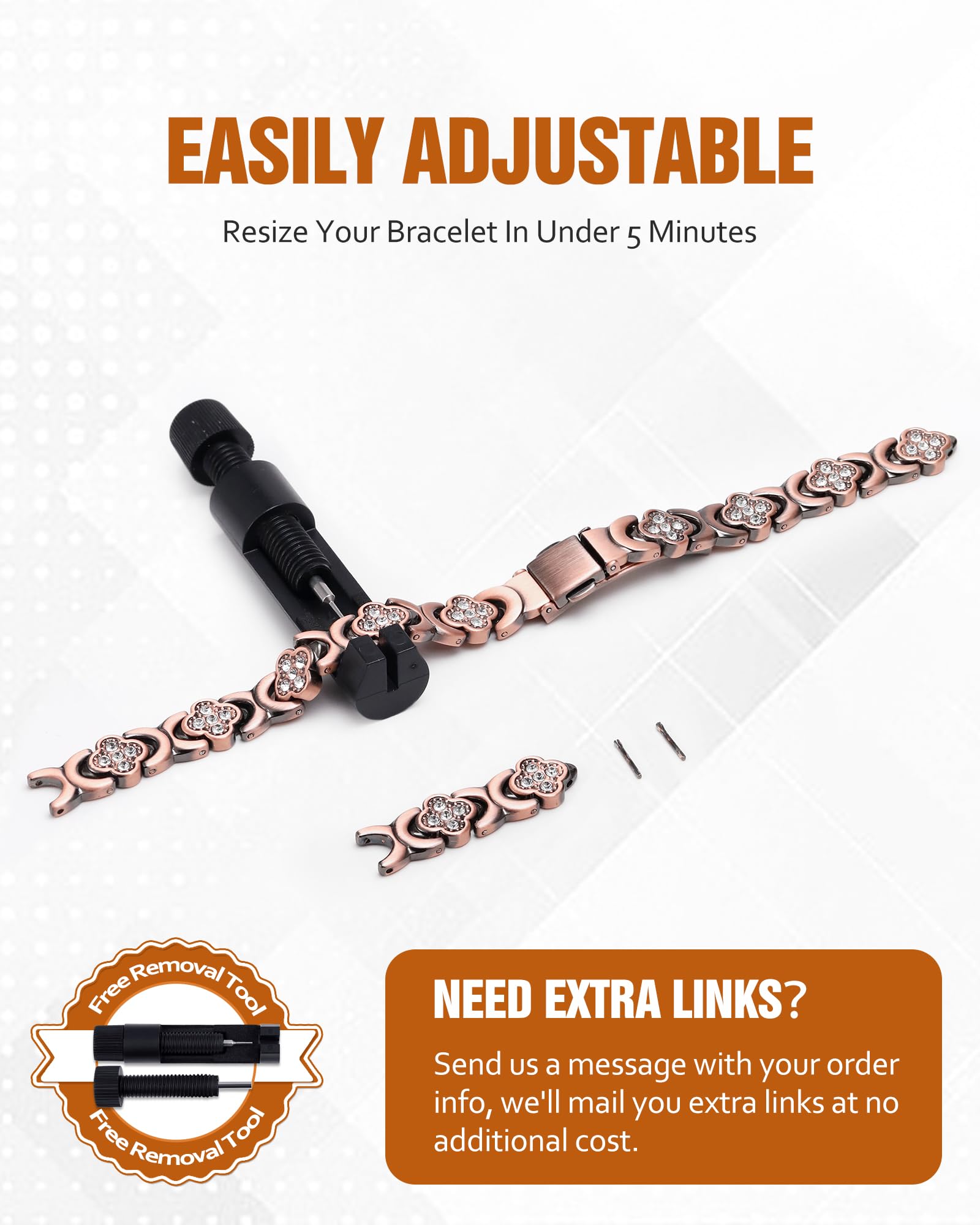 Jecanori Women's Pure Copper Bracelet, Ultra Strength Magnetic Copper Bracelets for Women Jecanori uk supplements