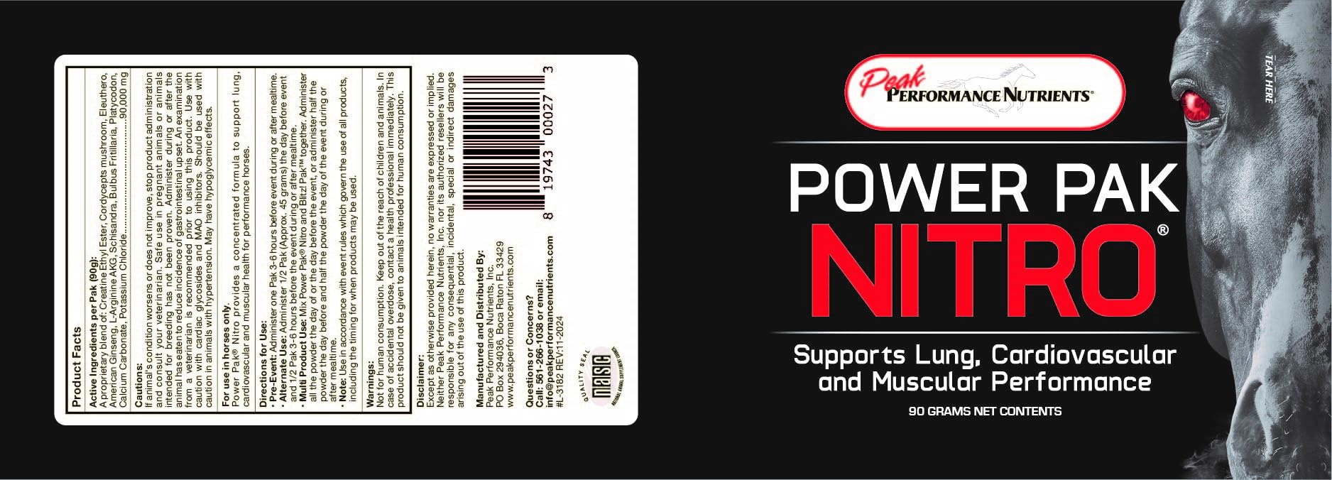 Peak Performance Nutrients Power Pak Nitro 90 Grams 1 Event Peak Performance Nutrients uk supplements