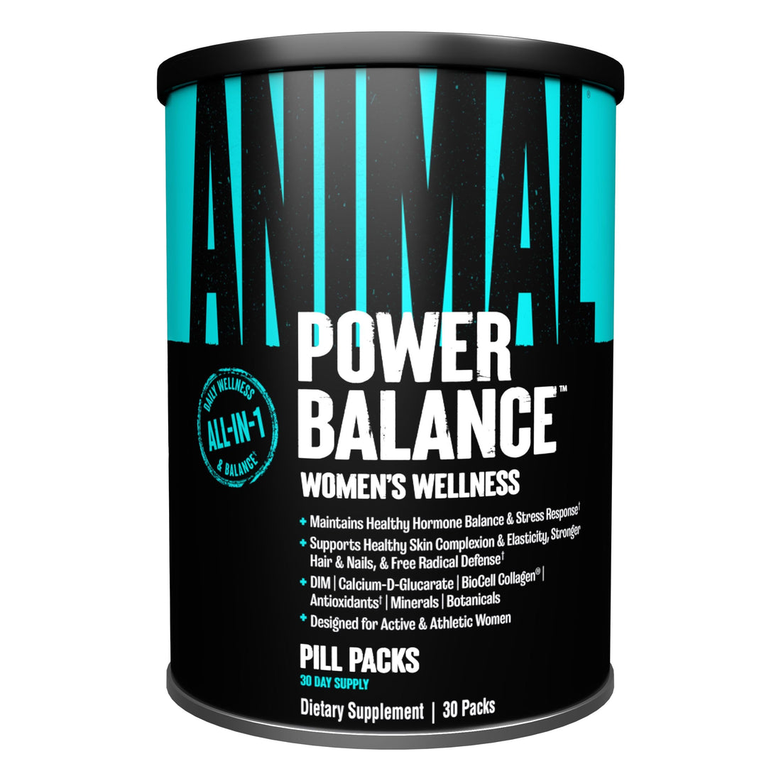Animal Power Balance – Women's Alpha F Comprehensive Formula – Supports Hormonal Balance, Complexion, Hair, Nails, Mood and Stress, Intestinal Health, & Bone and Joint Health – 30 Packs Animal uk supplements