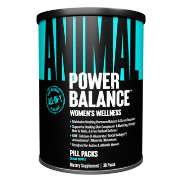 Animal Power Balance – Women's Alpha F Comprehensive Formula – Supports Hormonal Balance, Complexion, Hair, Nails, Mood and Stress, Intestinal Health, & Bone and Joint Health – 30 Packs Animal uk supplements