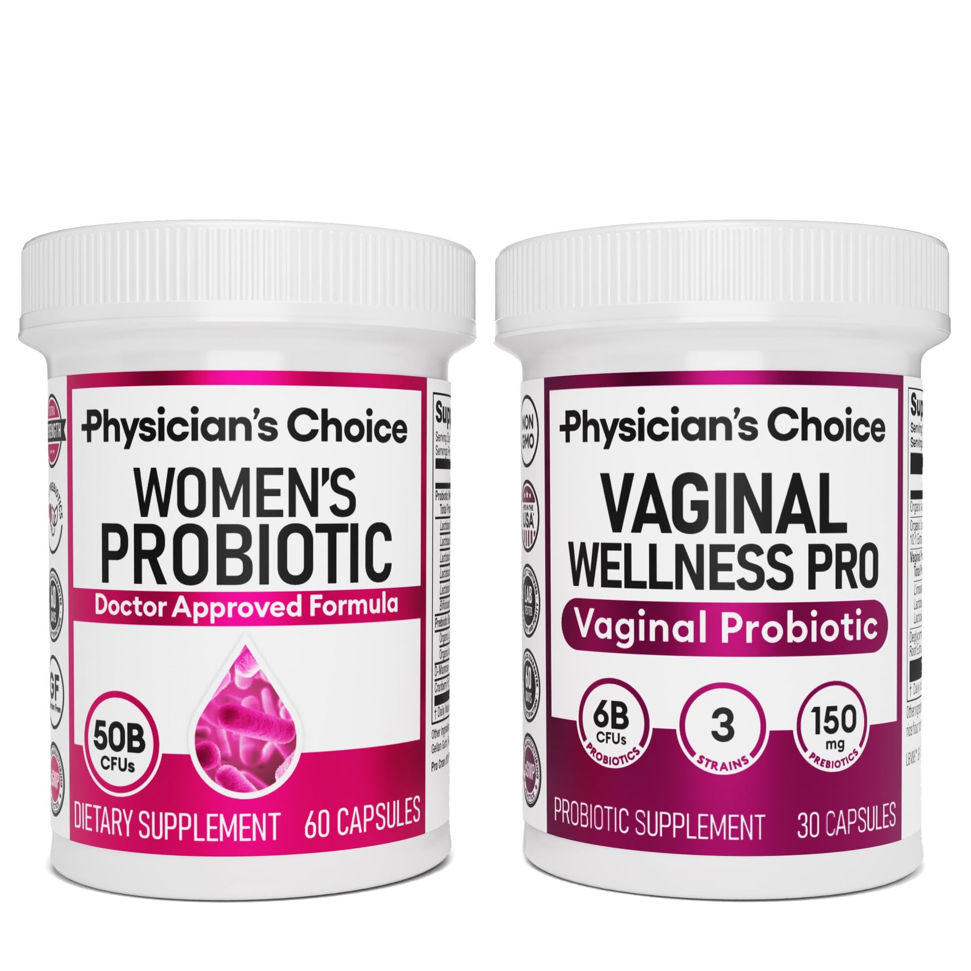 Physician's CHOICE Feminine Power Duo Bundle - Vaginal Probiotic 30ct + Womens Probiotic 60ct Physician's CHOICE uk supplements