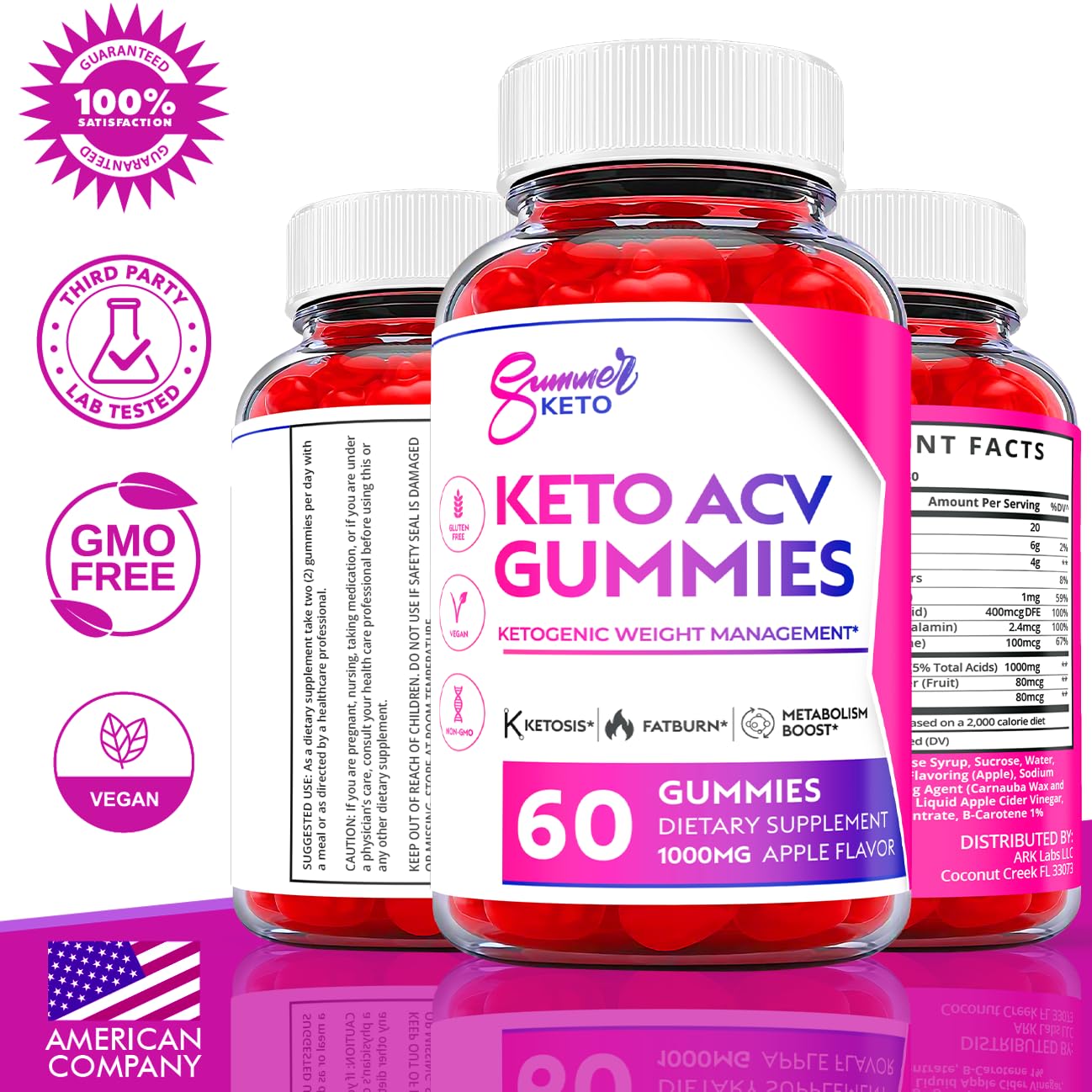 Ark Labs (2 Pack) Summer Keto Gummies - Summer Gummies, Summer Keto ACV Gummy Ark Labs uk supplements