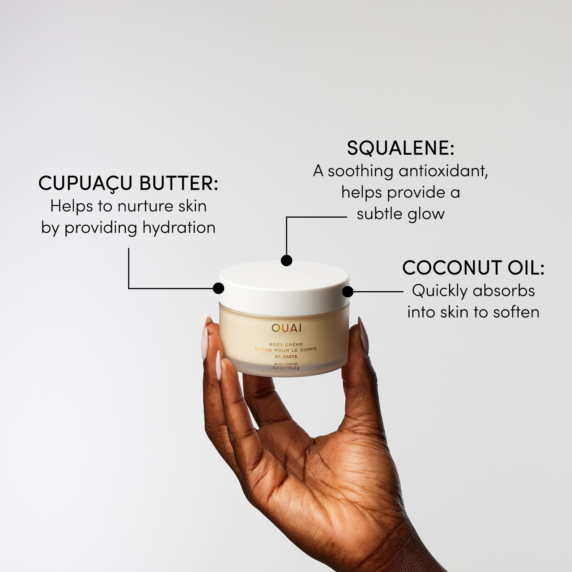 OUAI St. Barts Travel Bundle - Includes Travel Size Scalp & Body Scrub, Foaming Shower Gel, Hydrating Cream, and Hair & Body Mist (4 Count, 3.4 Oz/3.4 Oz/3 Oz/3.3 Oz) OUAI uk supplements