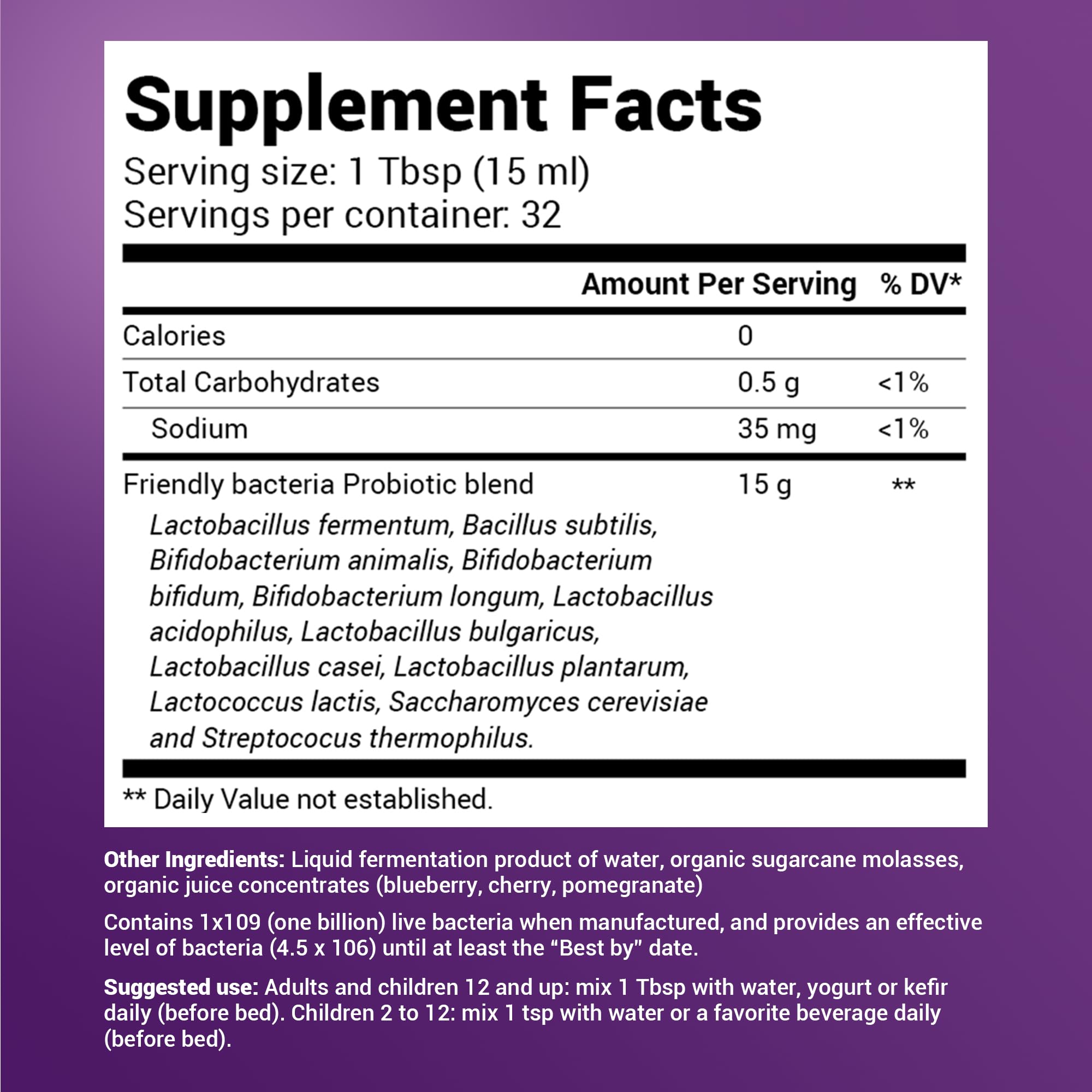 Dr. Berg's Friendly Probiotic Liquid Supplement Drink Mix w/ 12 Live Probiotics Strains Dr. Berg Nutritionals uk supplements
