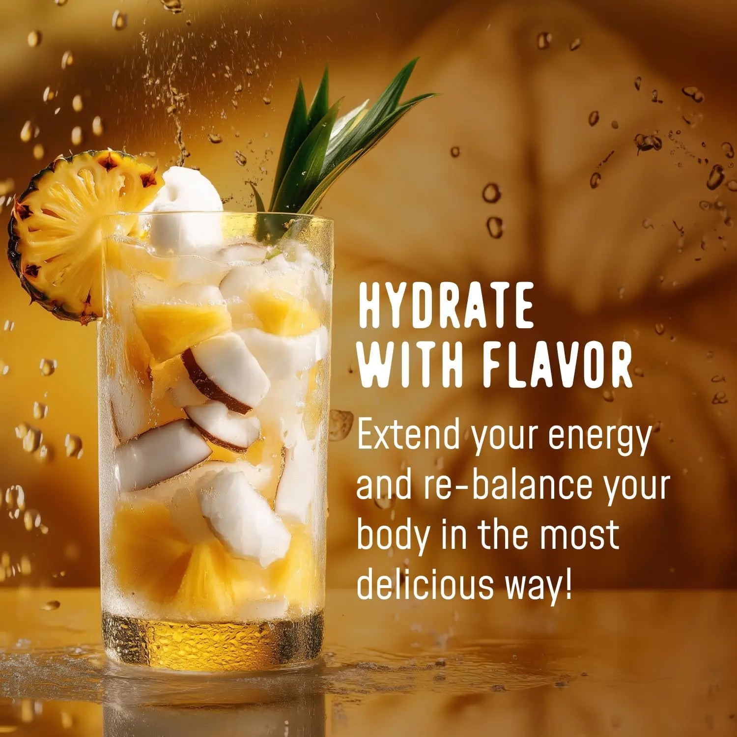 FlavCity Pineapple Coconut Electrolytes Powder Packets - 28 Hydration Packets - No Added Sugar - Hydration Powder with Real Fruit & Unrefined Sea Salt FlavCity uk supplements