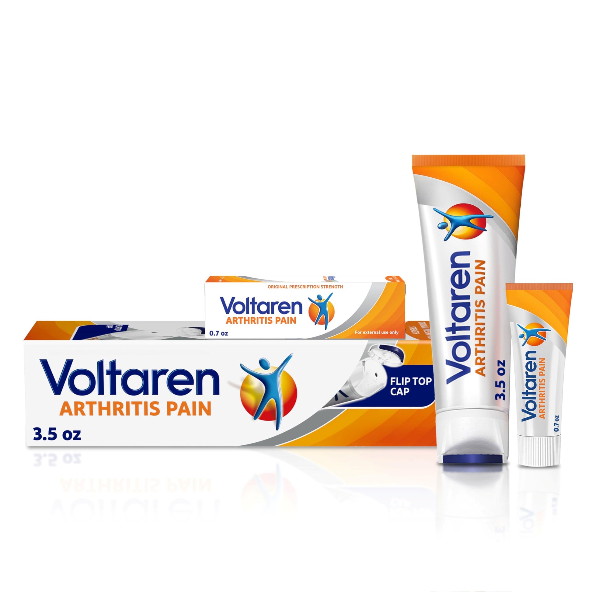 Voltaren Arthritis Pain Gel for Powerful Topical Arthritis Pain Relief with Diclofenac - NEW Easy Open Cap - 100 g Tube And 20 g Travel Size Tube Voltaren uk supplements