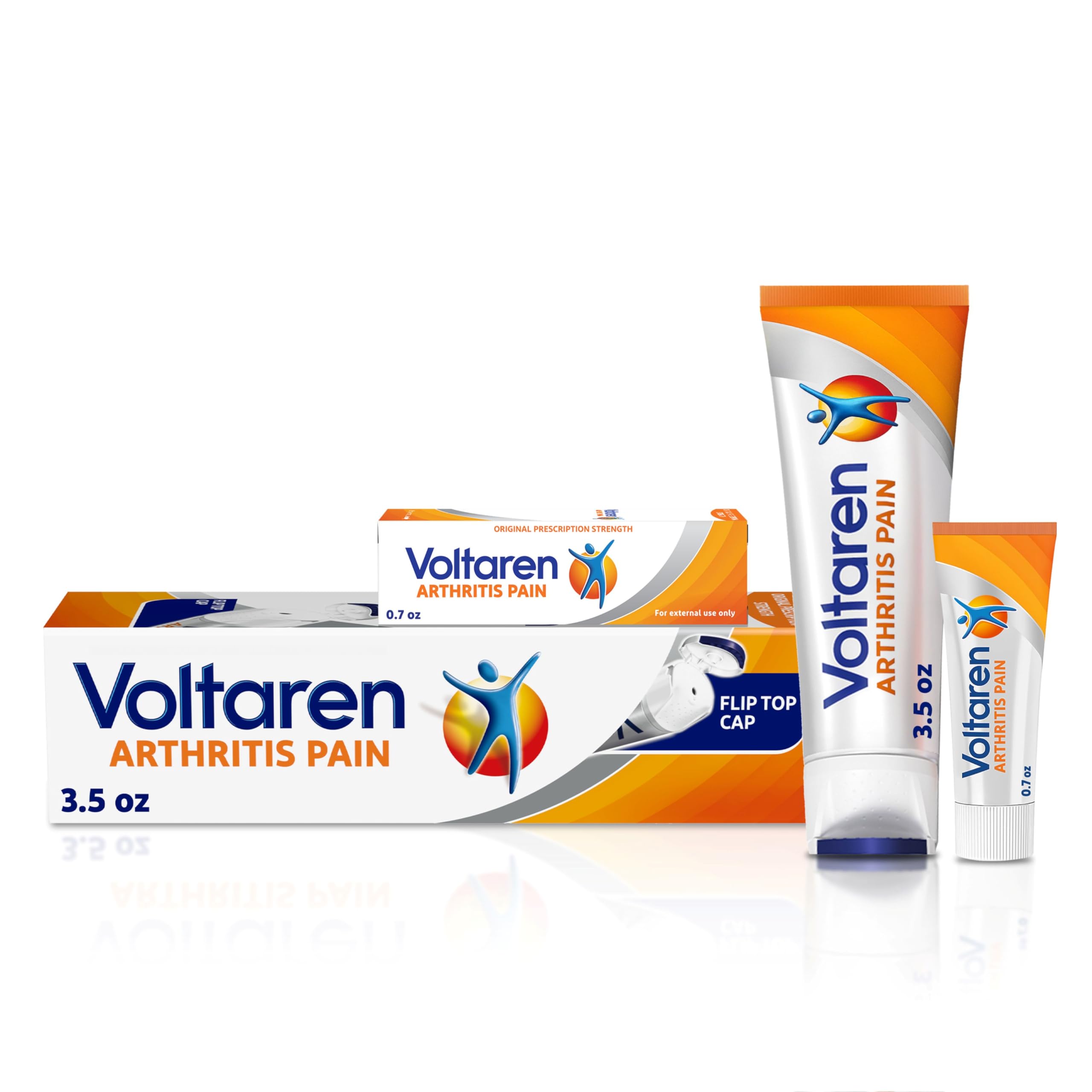 Voltaren Arthritis Pain Gel for Powerful Topical Arthritis Pain Relief with Diclofenac - NEW Easy Open Cap - 100 g Tube And 20 g Travel Size Tube Voltaren uk supplements