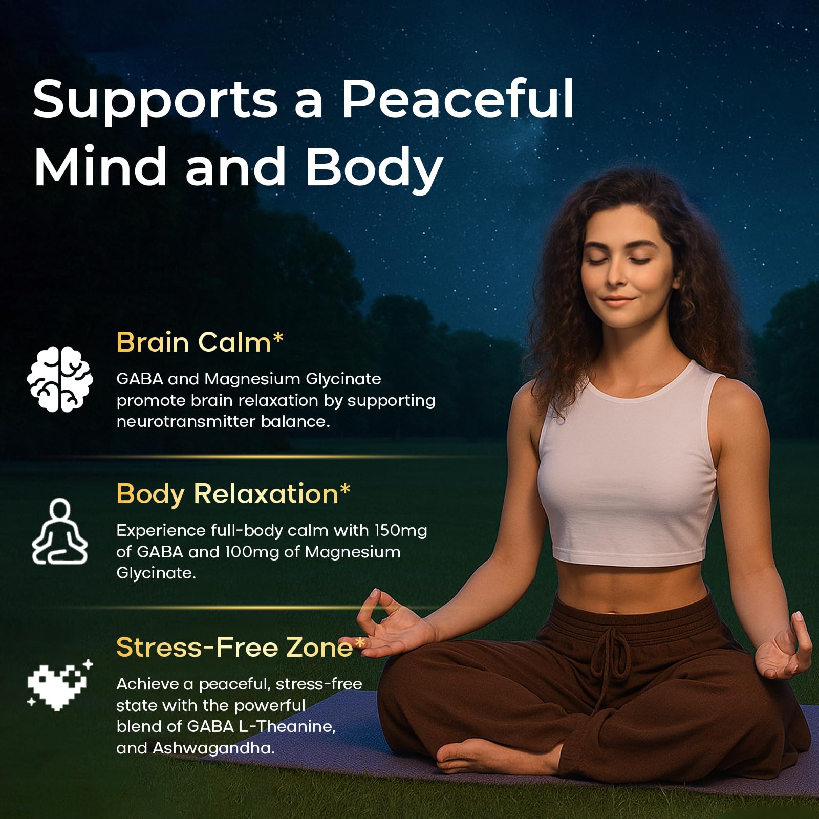GABA L-Theanine Gummies, Sugar-Free Calm Gummies with L-Theanine, Ashwagandha,Valerian Root,Magnesium | Support Sleep,Stress Relief & Relaxation | GABA Supplement for Adult- Blueberry Flavor VEGETUSMAX uk supplements