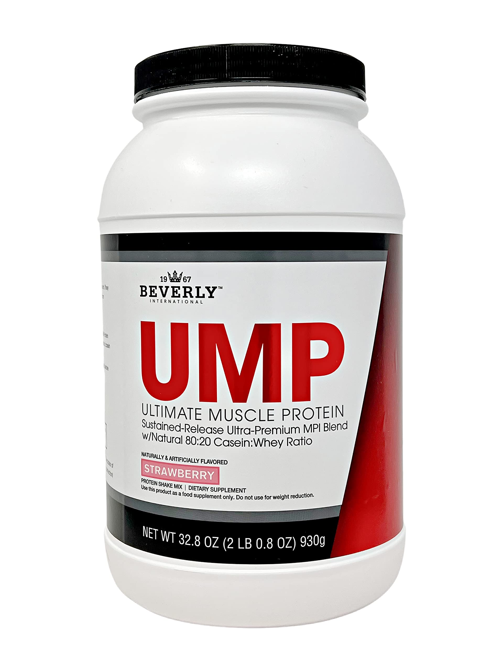 Beverly International UMP Protein Powder, Strawberry. Unique Whey-Casein Ratio Beverly International uk supplements