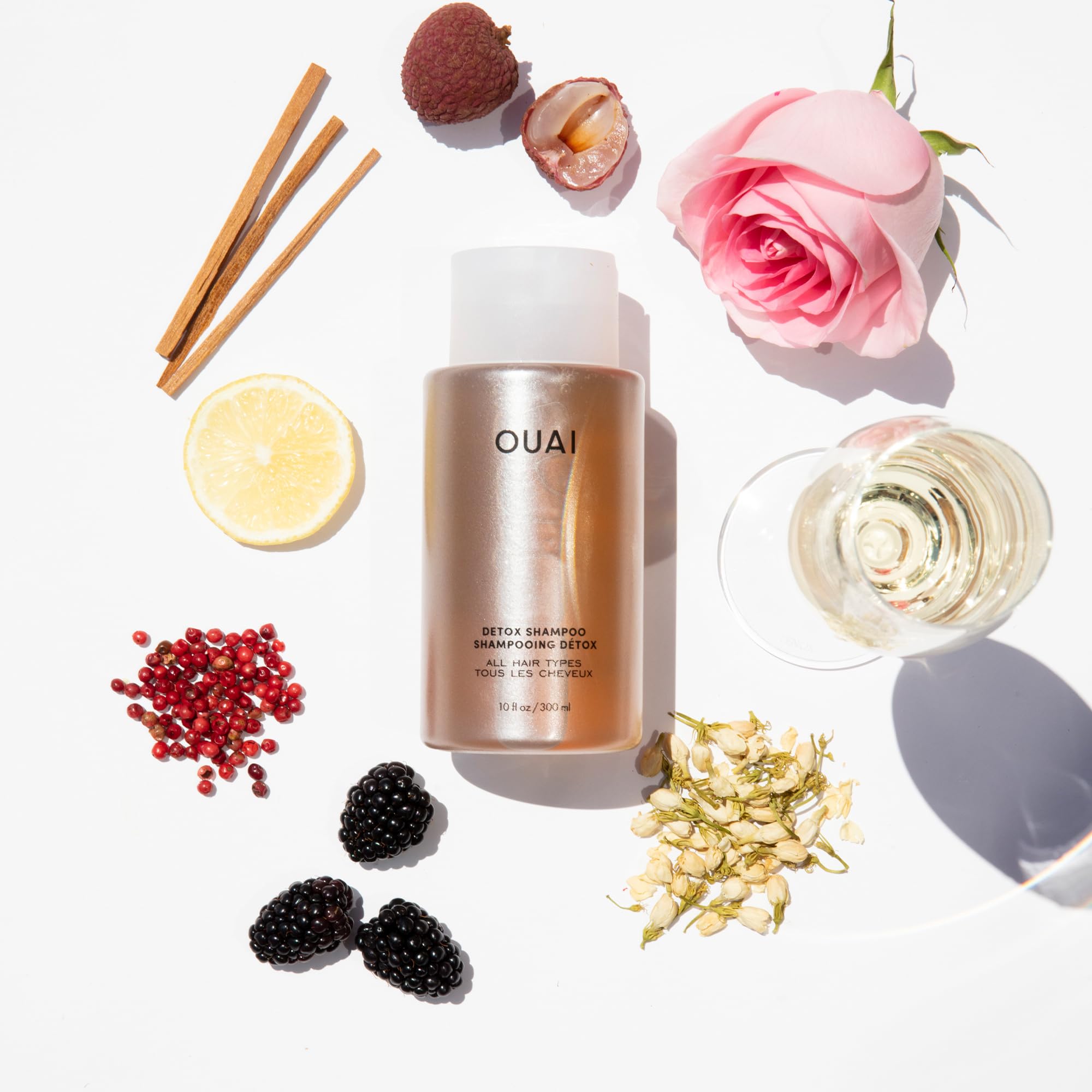 OUAI Detox Shampoo + Refill - Clarifying Shampoo for Build Up, Oil, Product & Hard Water - Apple Cider Vinegar & Keratin for Clean, Refreshed Hair - Sulfate Free Hair Care (2 Count, 10 Oz/32 Oz) OUAI uk supplements