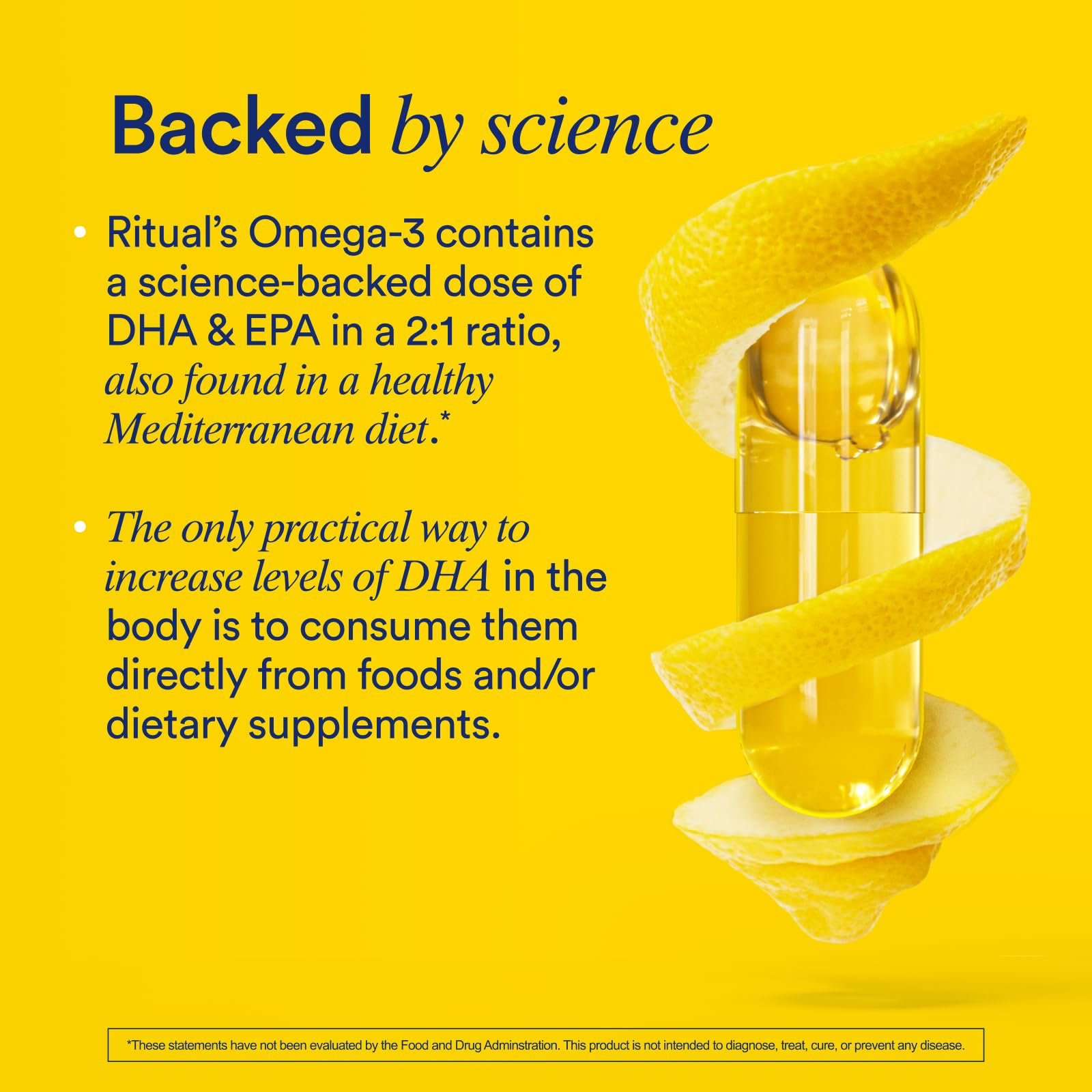 Ritual Omega 3 - Vegan - Science-Backed Dose of DHA & EPA Fatty Acids in 2:1 Ratio, Bioavailable, Brain and Heart Health Support, Minimal Burp-Back, Sustainably Sourced Microalgae, 30 Day Supply Ritual uk supplements