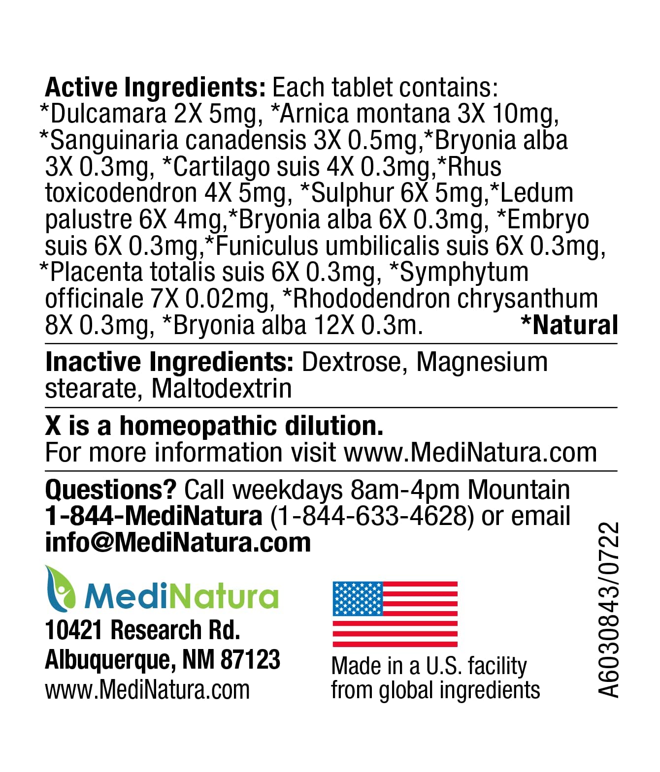 MediNatura Whole Body + Joints Bundle T-Relief Arnica +12 Natural Arthritis Pain Tablets 100ct + T-Relief Arnica +12 Natural Pain Relieving Tablets 100ct MediNatura uk supplements