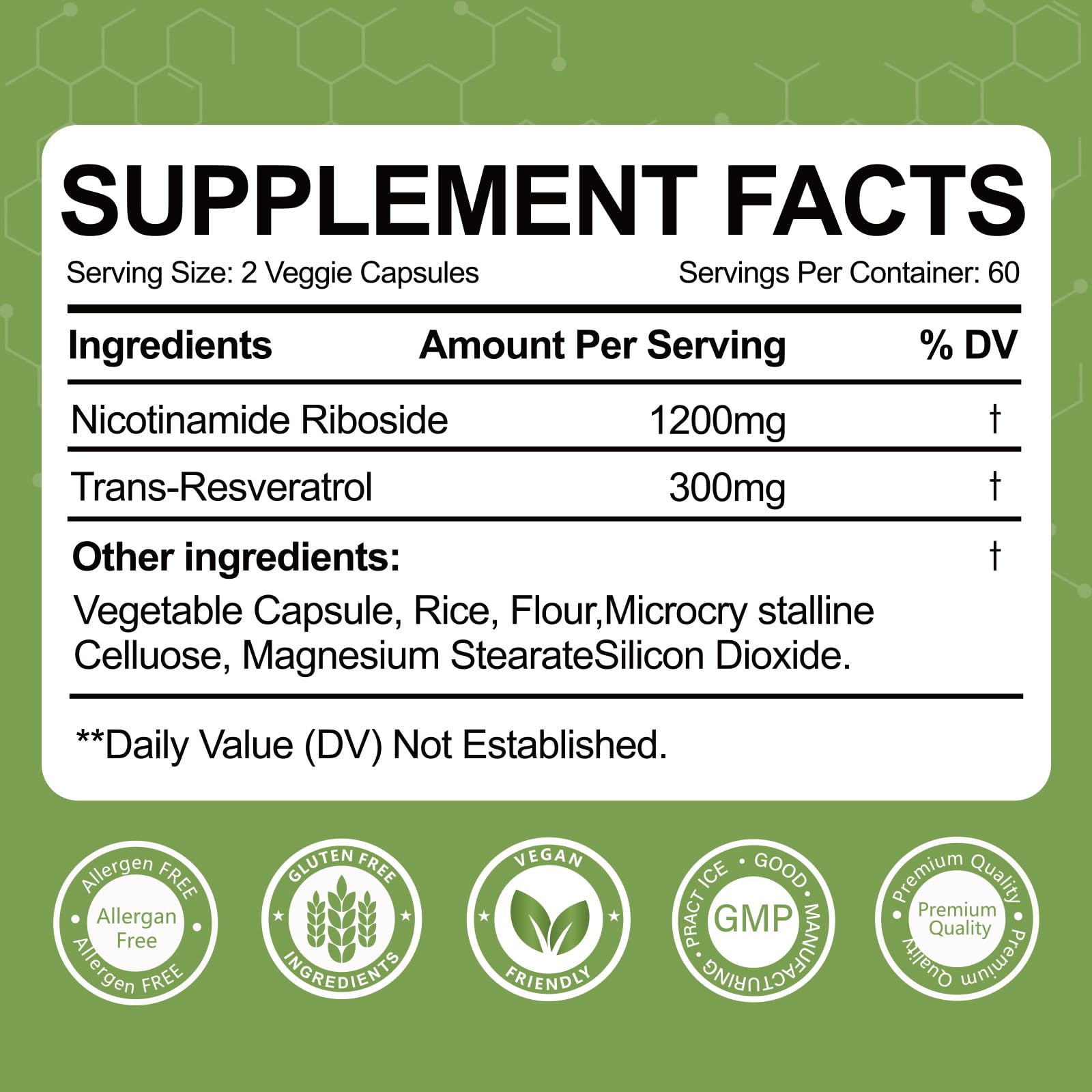 Yalei NAD Resveratrol Supplement 1500mg,120 Veggie Capsules | Liposomal NAD Plus Boosting | Support Cellular Health, Stamina & Healthy Aging for Women & Men | Non-GMO Yalei uk supplements
