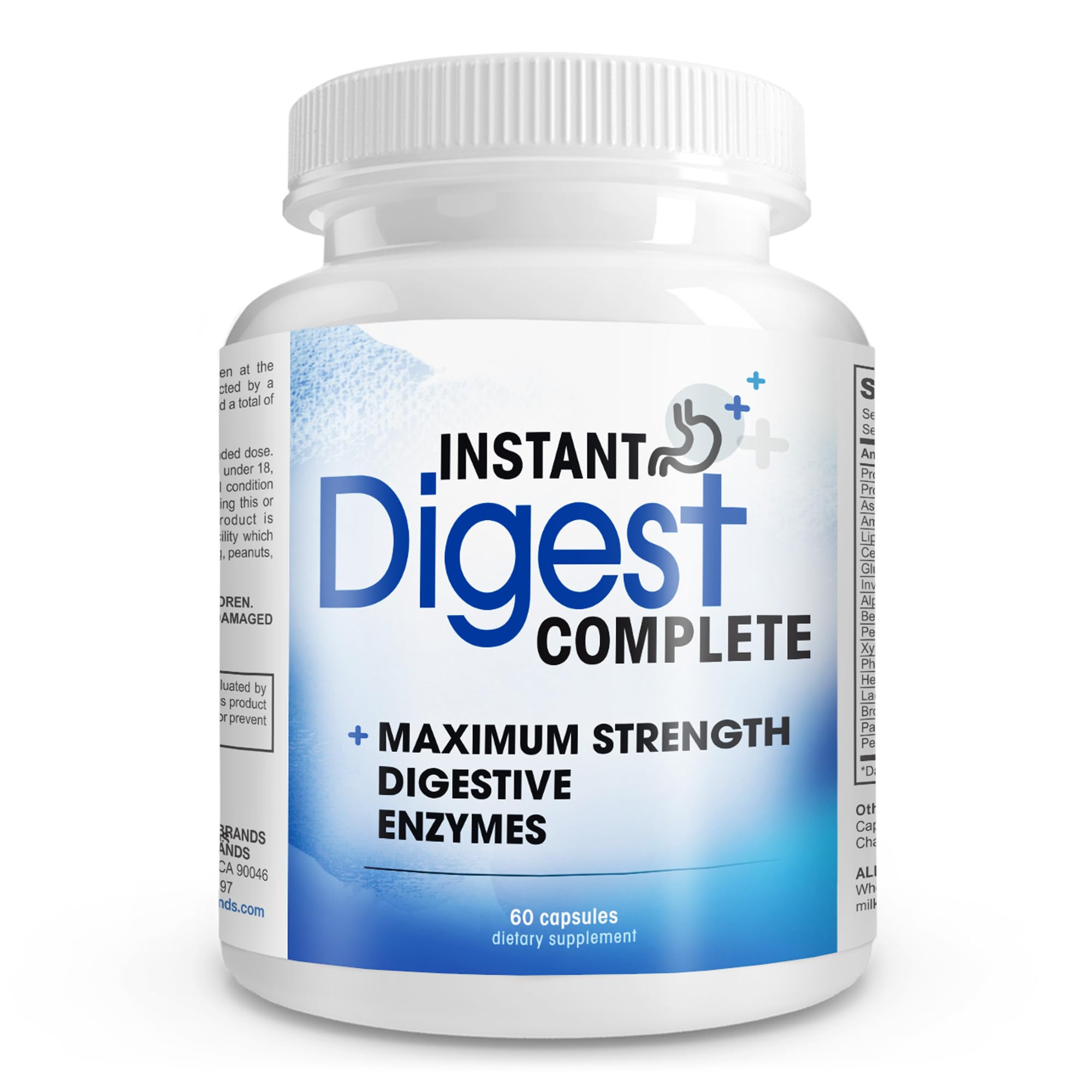 Instant Digest Complete 2-in-1 Probiotic Digestive Enzymes, 60 Capsules Instant Brands uk supplements